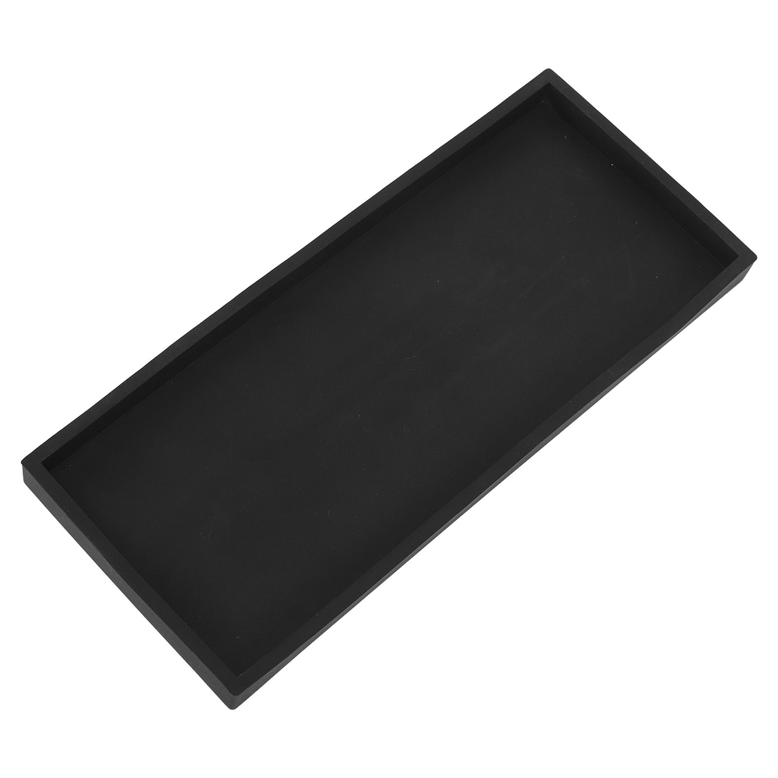 Silicone Storage Tray Silica Gel Kitchen Sorting Plate Tray Cosmetics Organizer Tray for Bathroom Dressing Table Black Large Size - Image 6