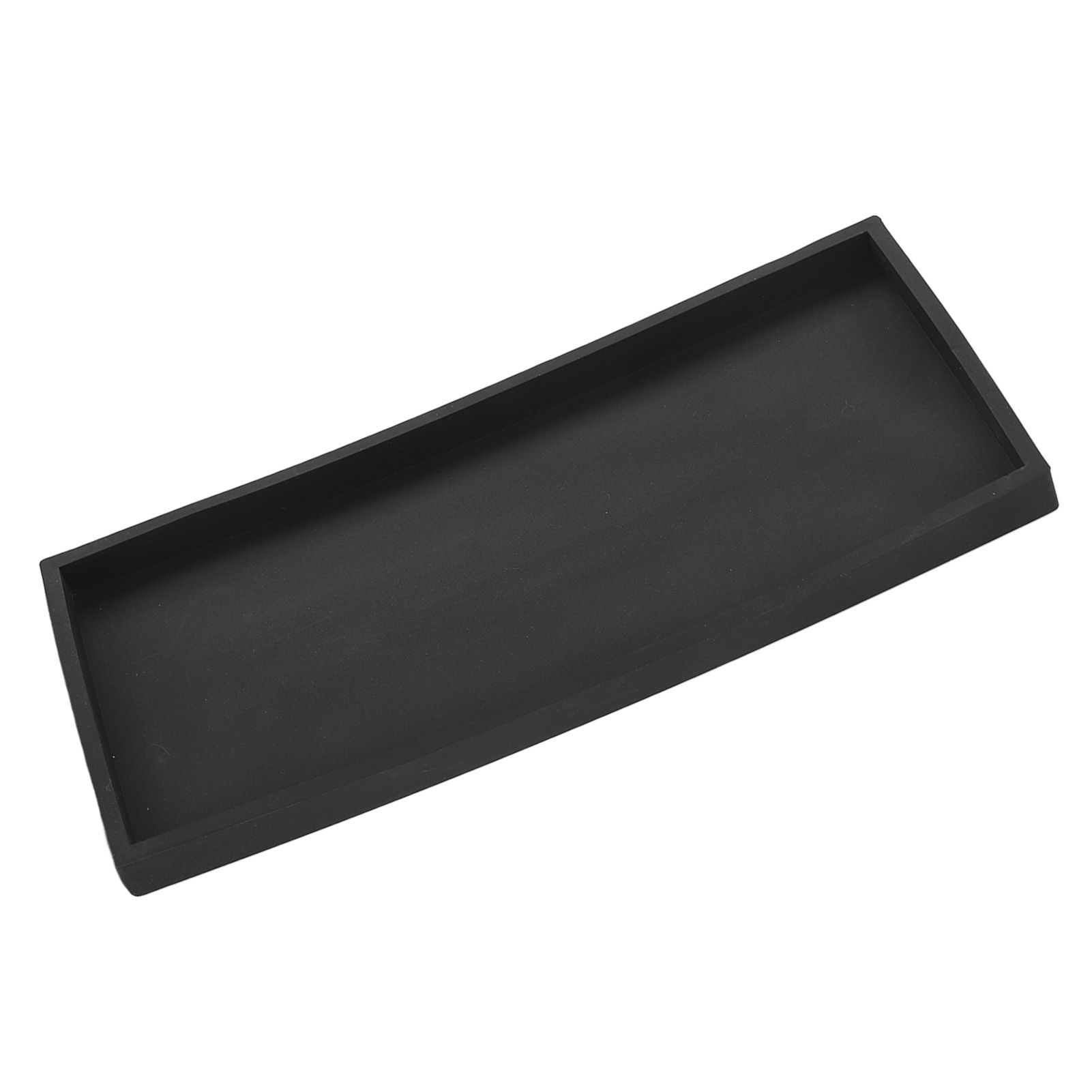 Silicone Storage Tray Silica Gel Kitchen Sorting Plate Tray Cosmetics Organizer Tray for Bathroom Dressing Table Black Large Size - Image 7