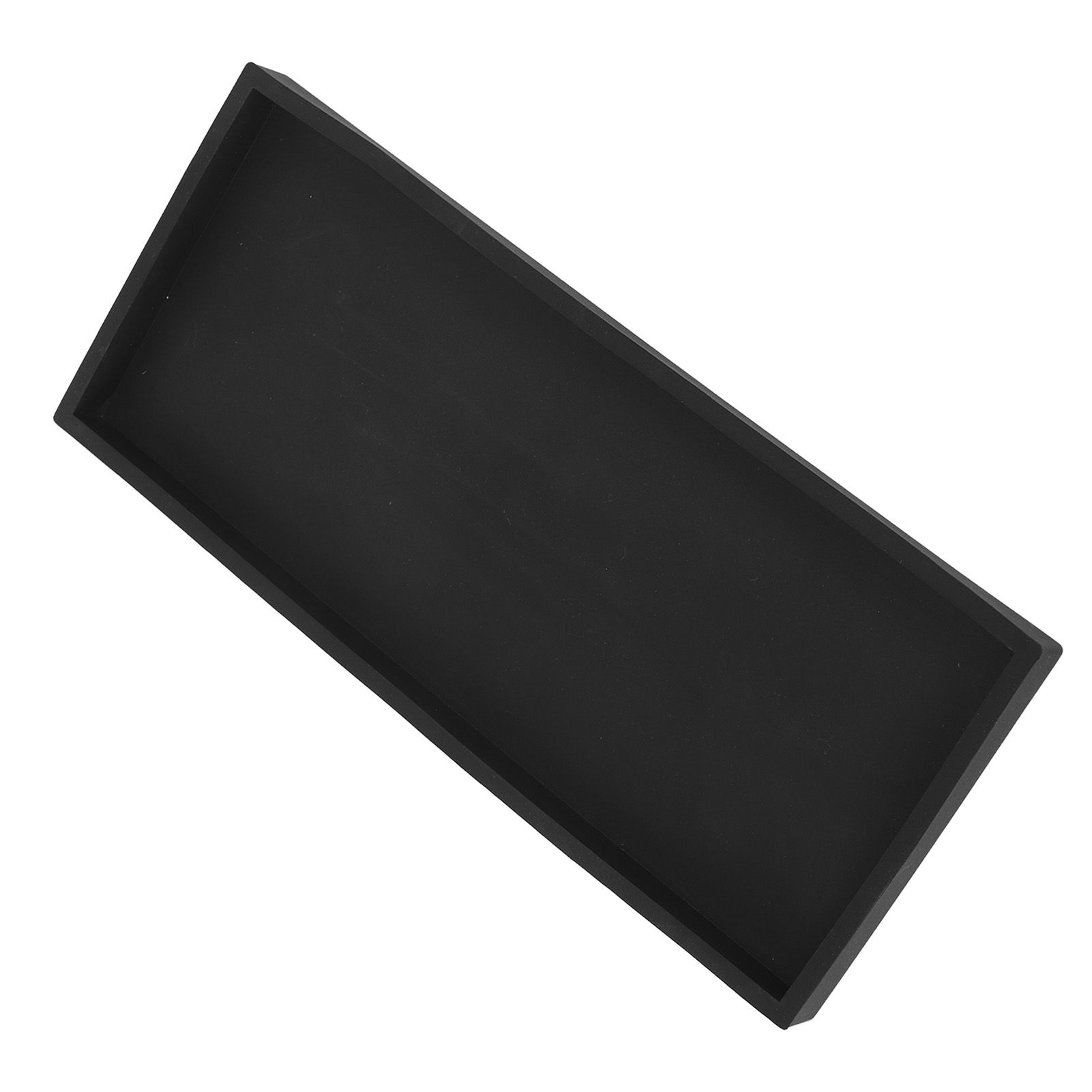 Silicone Storage Tray Silica Gel Kitchen Sorting Plate Tray Cosmetics Organizer Tray for Bathroom Dressing Table Black Large Size - Image 8