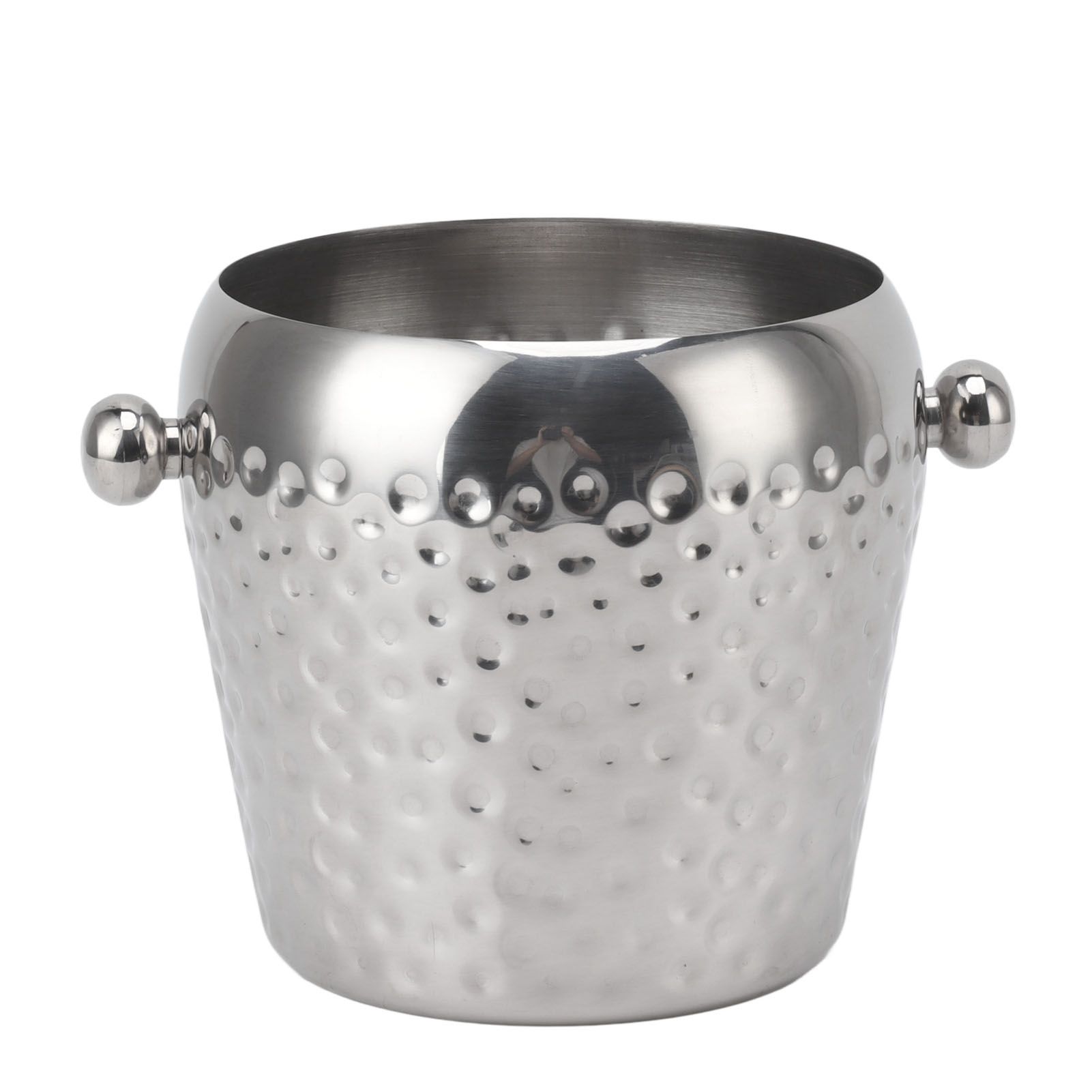 Ice Bucket Stainless Steel Mini Insulated Frozen Container for Bar Wine Champagne 1L Sliver - Image 1