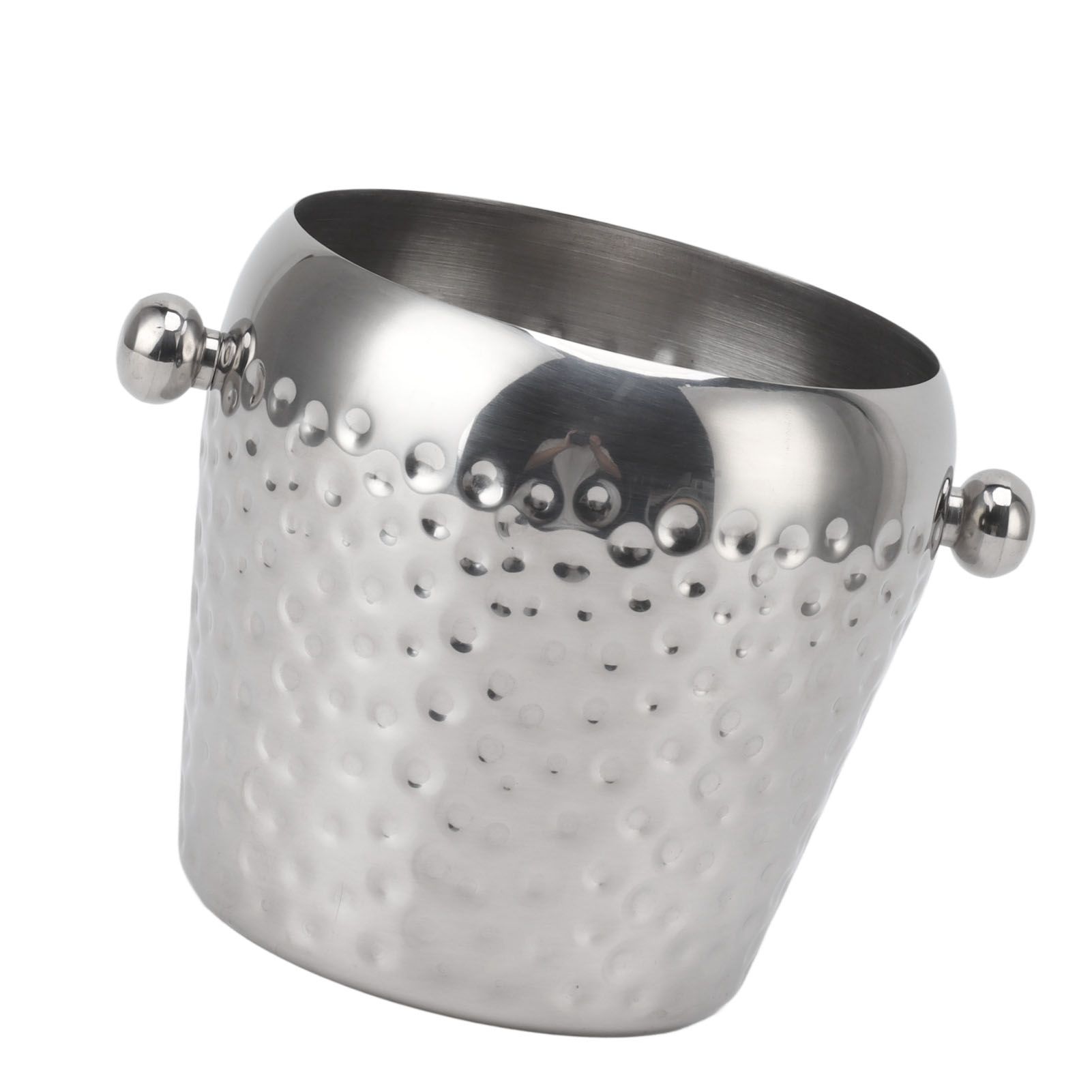 Ice Bucket Stainless Steel Mini Insulated Frozen Container for Bar Wine Champagne 1L Sliver - Image 3