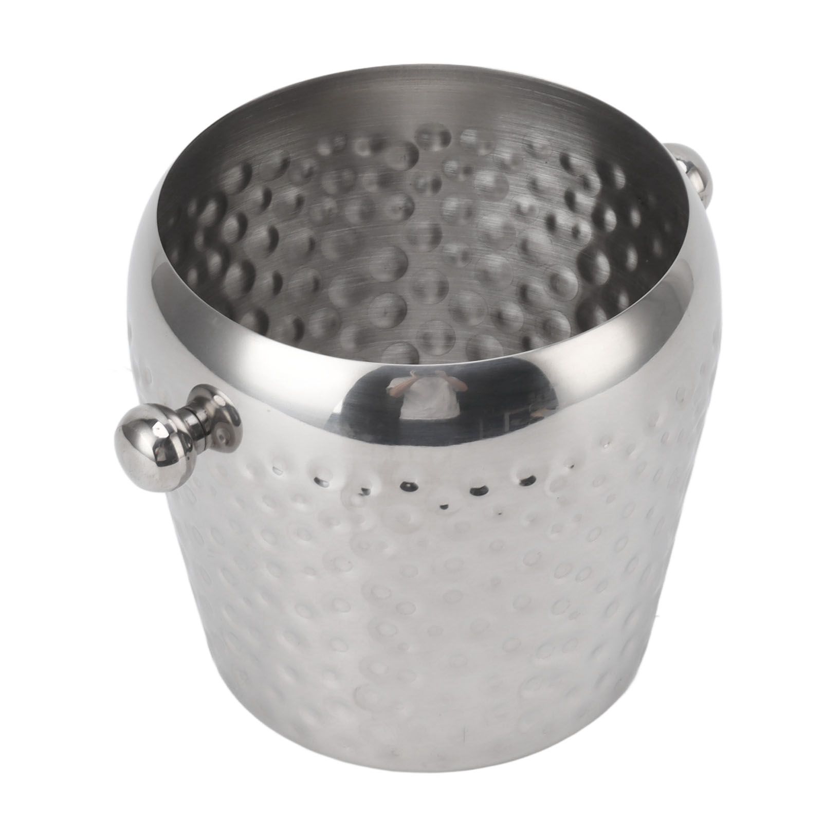 Ice Bucket Stainless Steel Mini Insulated Frozen Container for Bar Wine Champagne 1L Sliver - Image 7