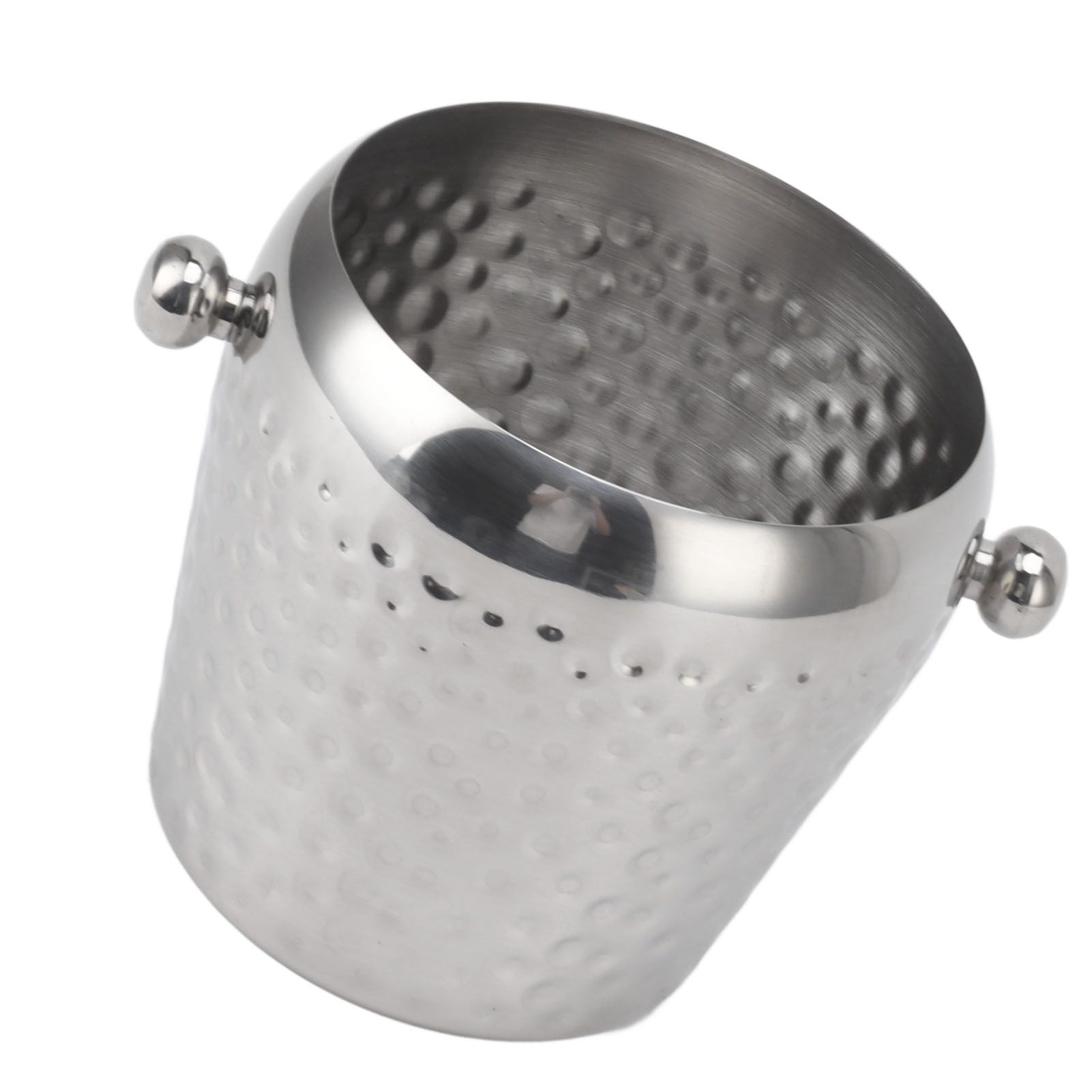 Ice Bucket Stainless Steel Mini Insulated Frozen Container for Bar Wine Champagne 1L Sliver - Image 8