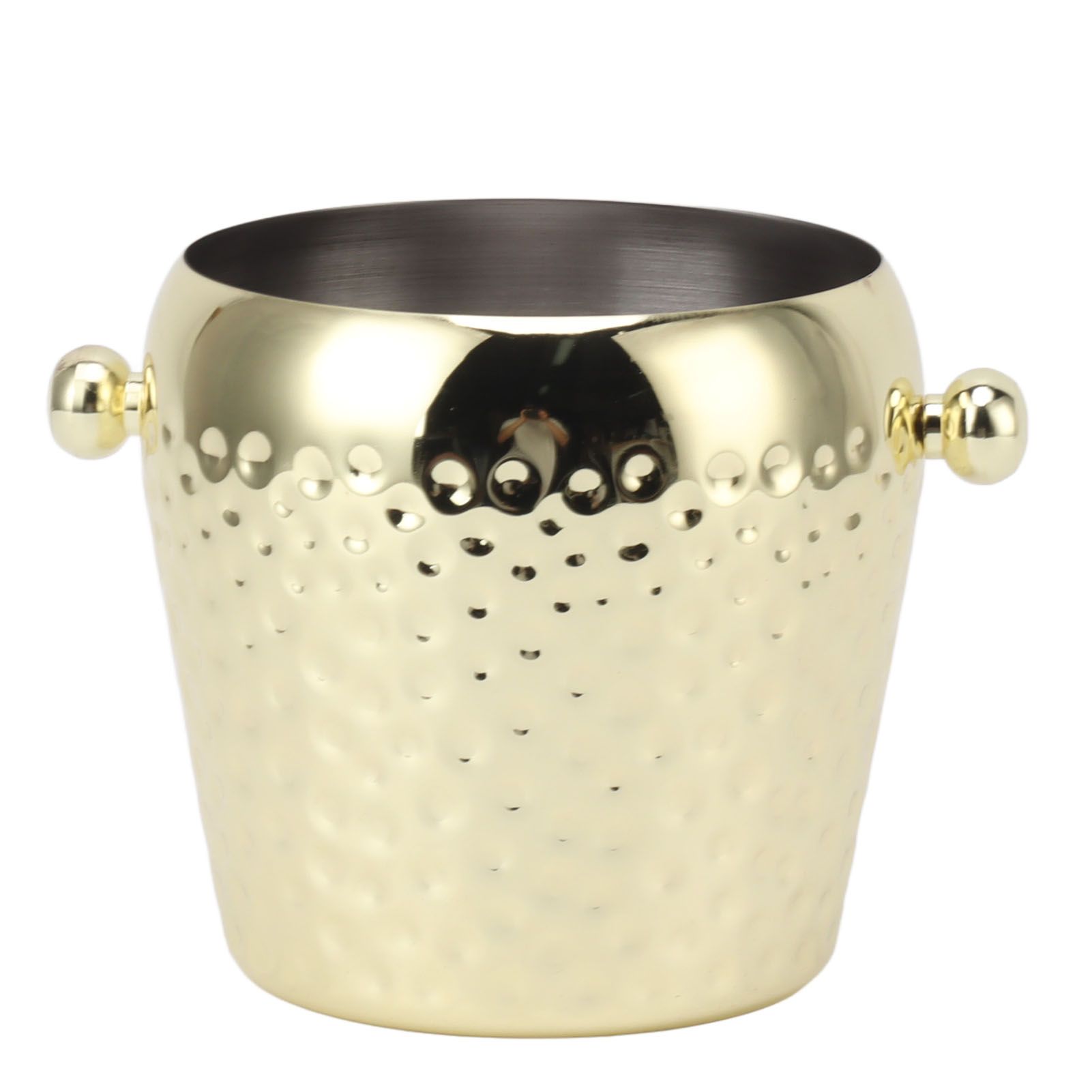 Ice Bucket Stainless Steel Mini Insulated Frozen Container for Bar Wine Champagne 1L Gold - Image 1