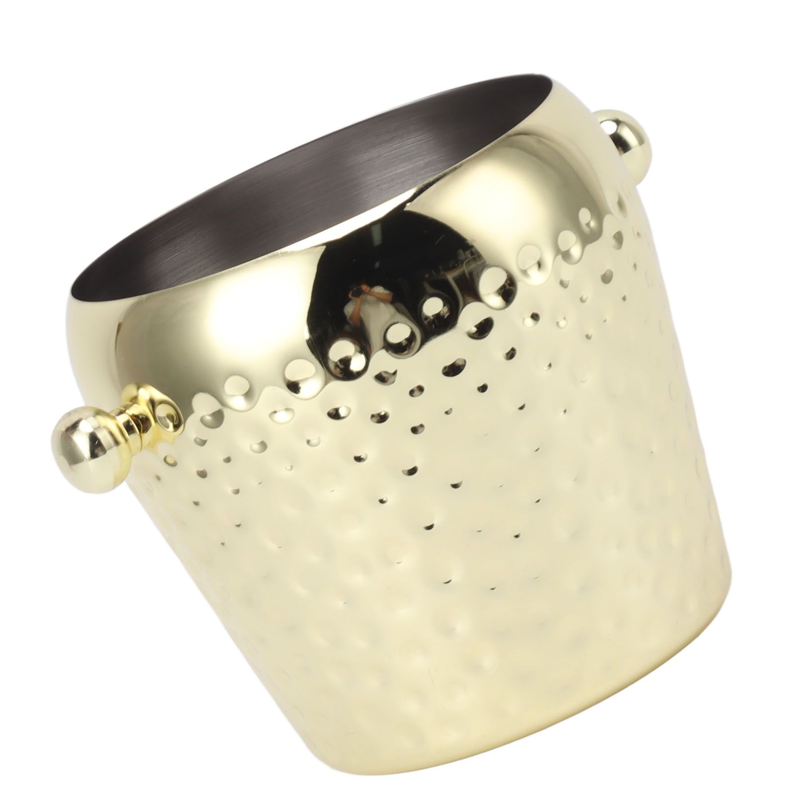 Ice Bucket Stainless Steel Mini Insulated Frozen Container for Bar Wine Champagne 1L Gold - Image 2