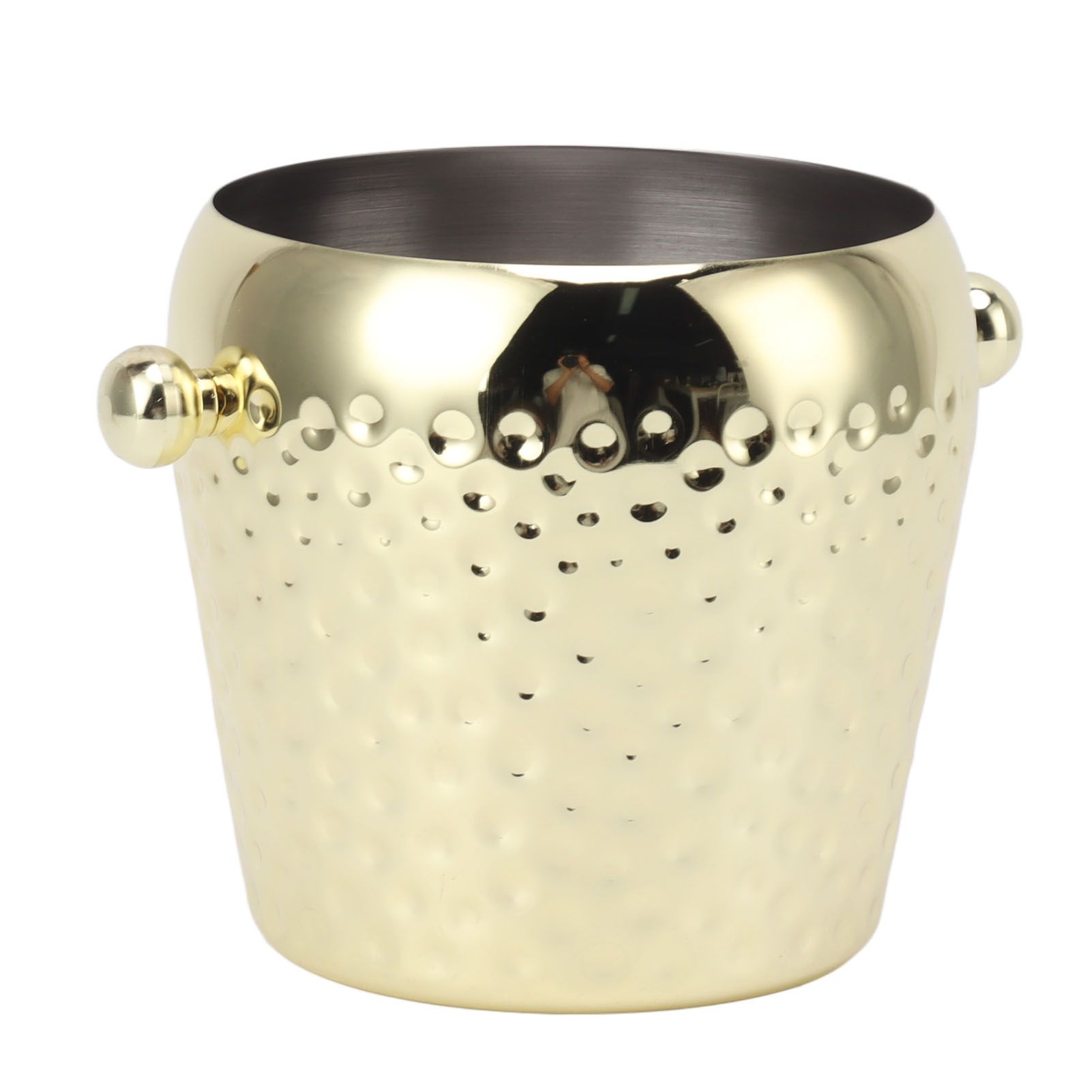 Ice Bucket Stainless Steel Mini Insulated Frozen Container for Bar Wine Champagne 1L Gold - Image 6