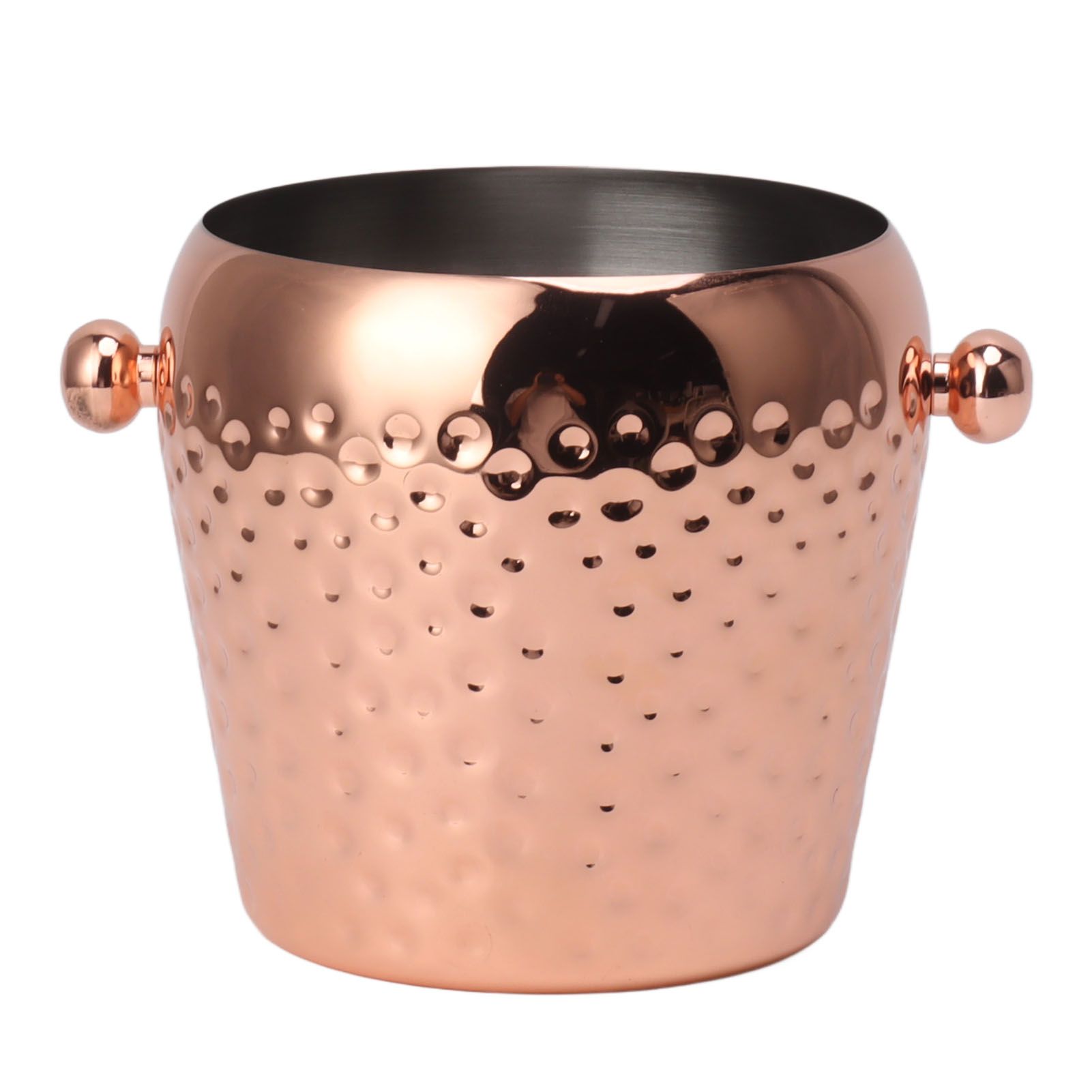 Ice Bucket Stainless Steel Mini Insulated Frozen Container for Bar Wine Champagne 1L Rose Gold - Image 1