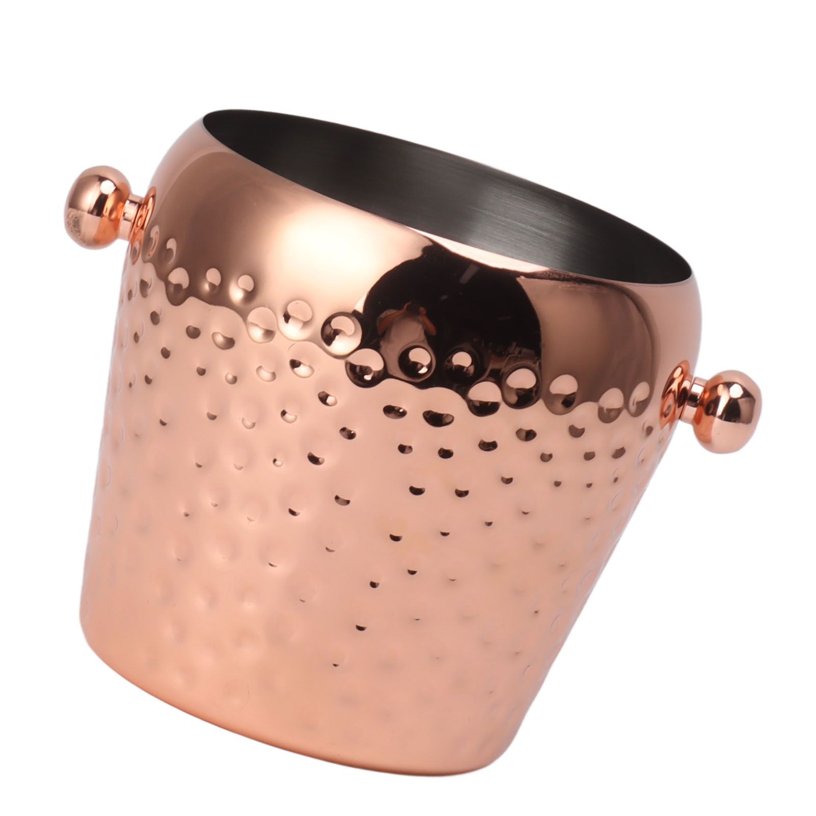 Ice Bucket Stainless Steel Mini Insulated Frozen Container for Bar Wine Champagne 1L Rose Gold - Image 3