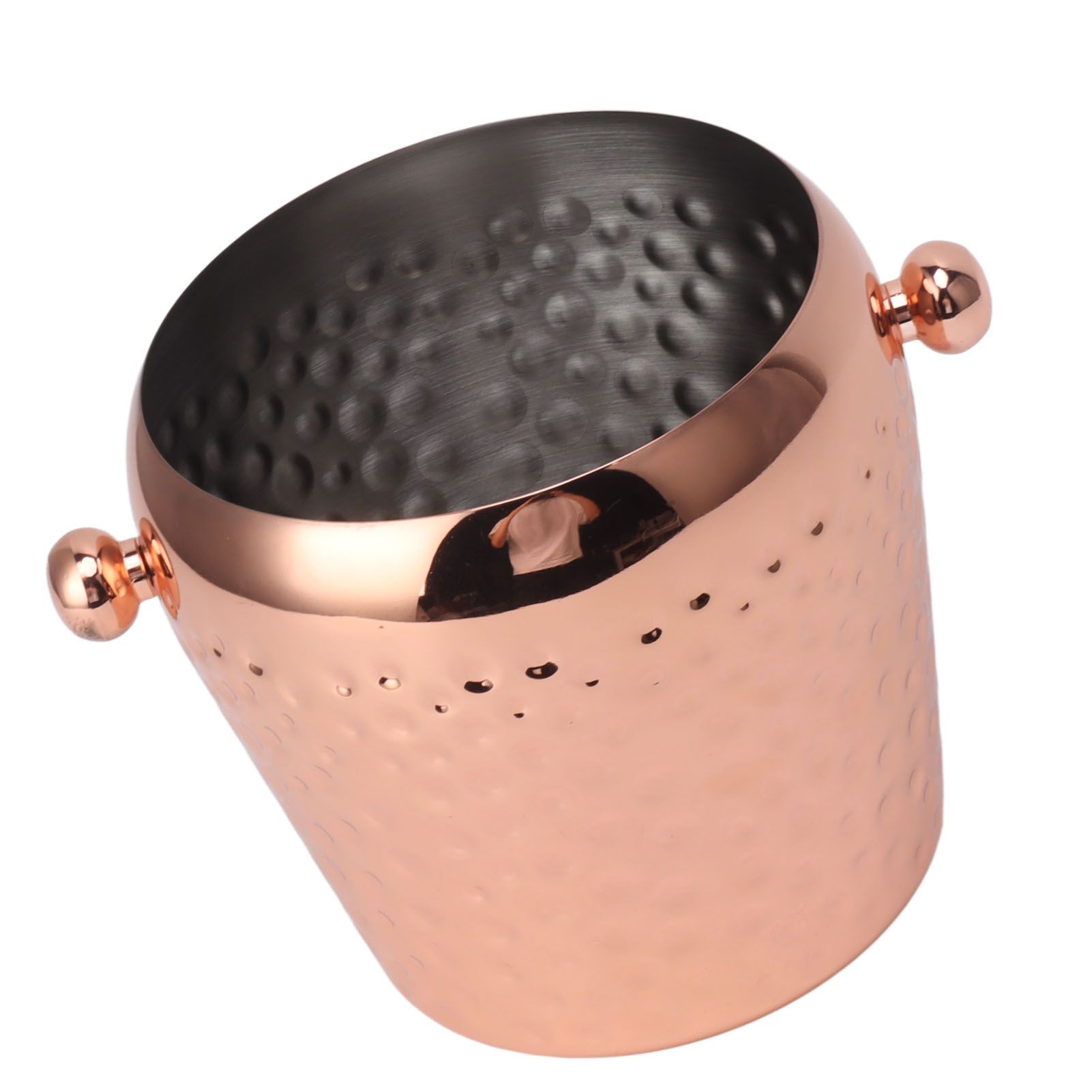 Ice Bucket Stainless Steel Mini Insulated Frozen Container for Bar Wine Champagne 1L Rose Gold - Image 7