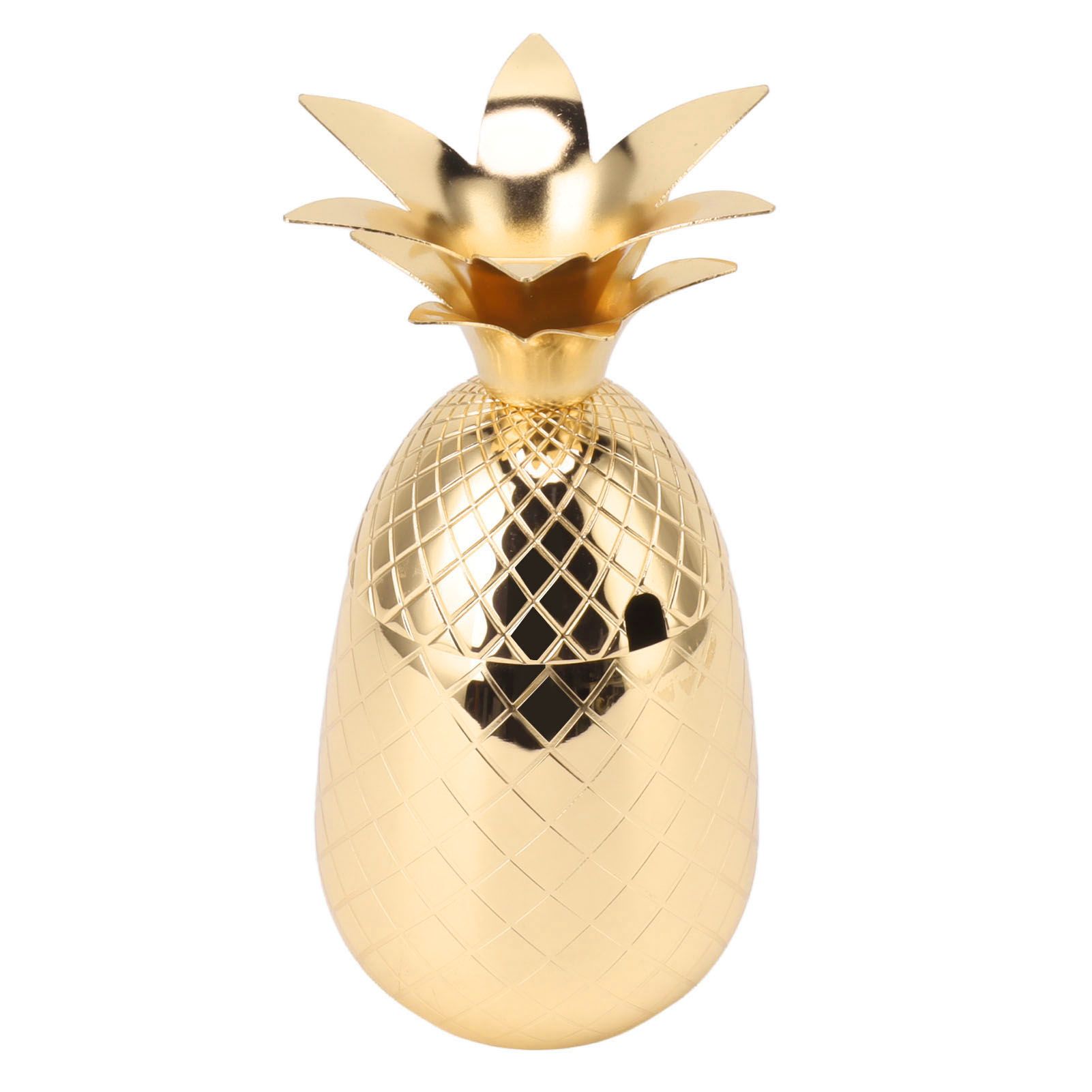 Cocktail Shaker Pineapple Shape Stainless Steel Polished Smooth Surface 500ml for Home Bar Gold - Image 3