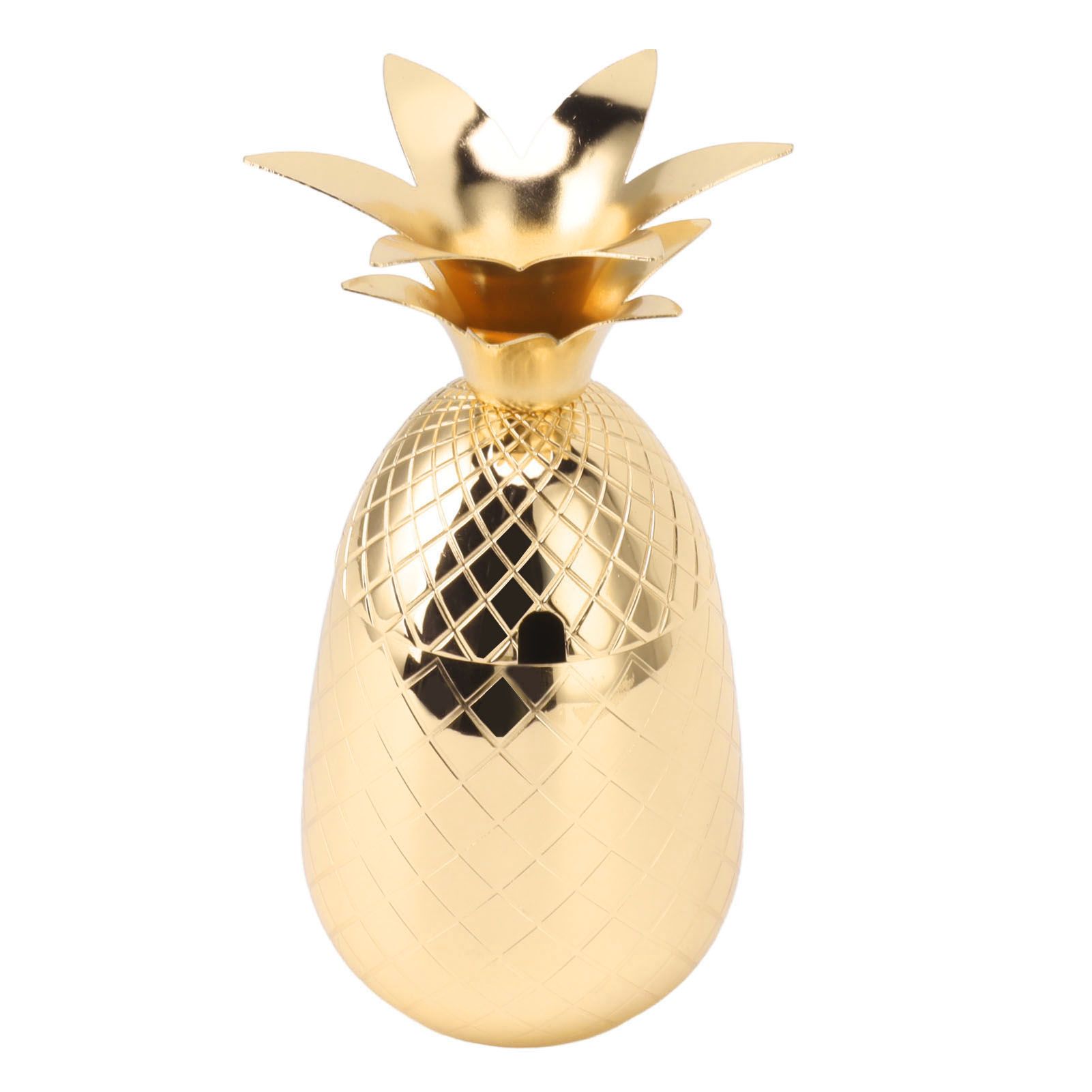 Cocktail Shaker Pineapple Shape Stainless Steel Polished Smooth Surface 500ml for Home Bar Gold - Image 4