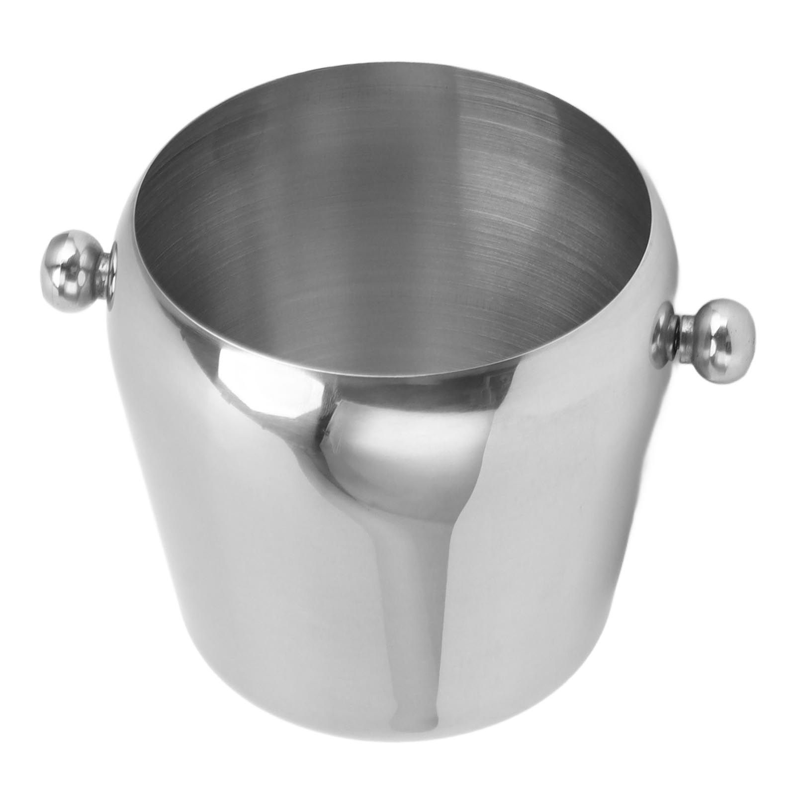 Stainless Steel Ice Bucket Champagne Ice Bucket Wine Chiller Bucket Beverage Tub with Smooth Handle for Home Bars Parties Silver Naked Small 1L - Image 6