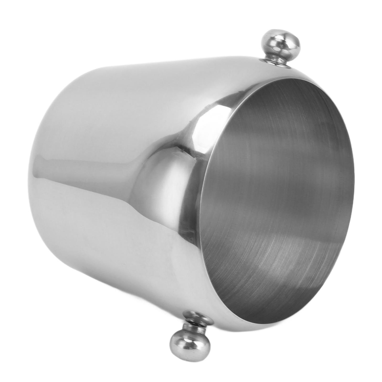 Stainless Steel Ice Bucket Champagne Ice Bucket Wine Chiller Bucket Beverage Tub with Smooth Handle for Home Bars Parties Silver Naked Small 1L - Image 8