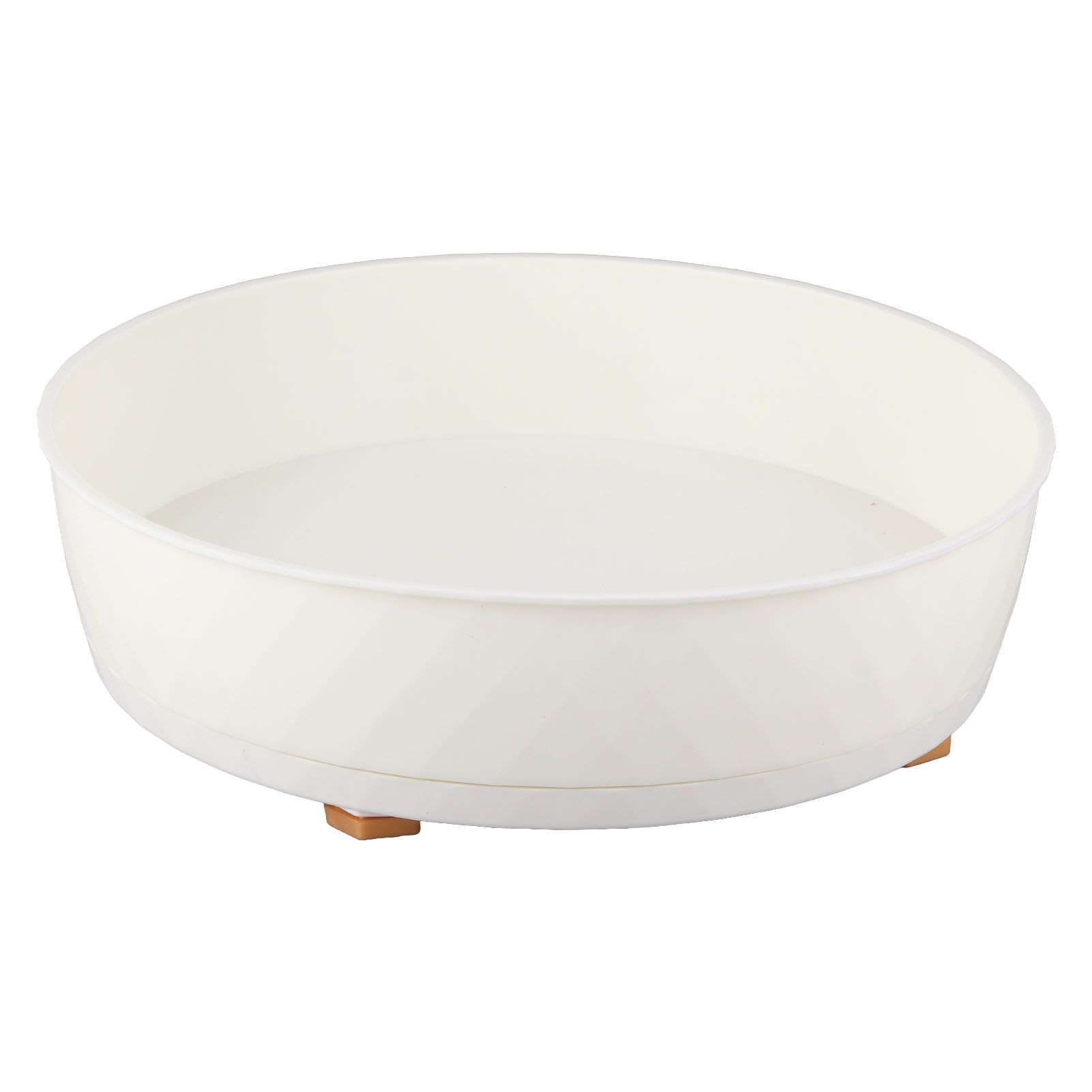 Kitchen Turntable Spin Round Tray 360 Degrees Rotating Non Skid Multifunctional Spice Organizer for Cabinet Pantry Refrigerator Countertop White - Image 1
