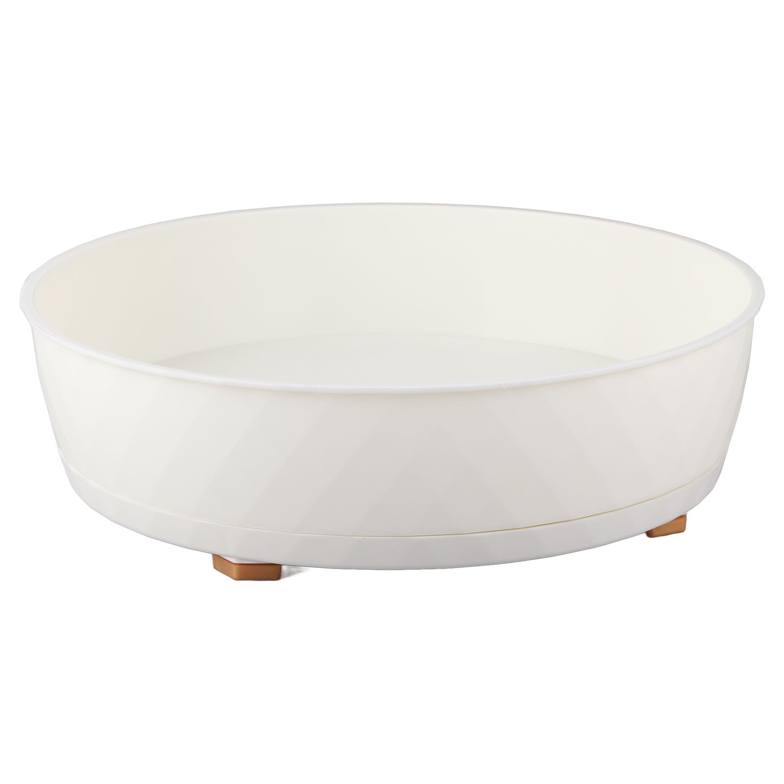 Kitchen Turntable Spin Round Tray 360 Degrees Rotating Non Skid Multifunctional Spice Organizer for Cabinet Pantry Refrigerator Countertop White - Image 3