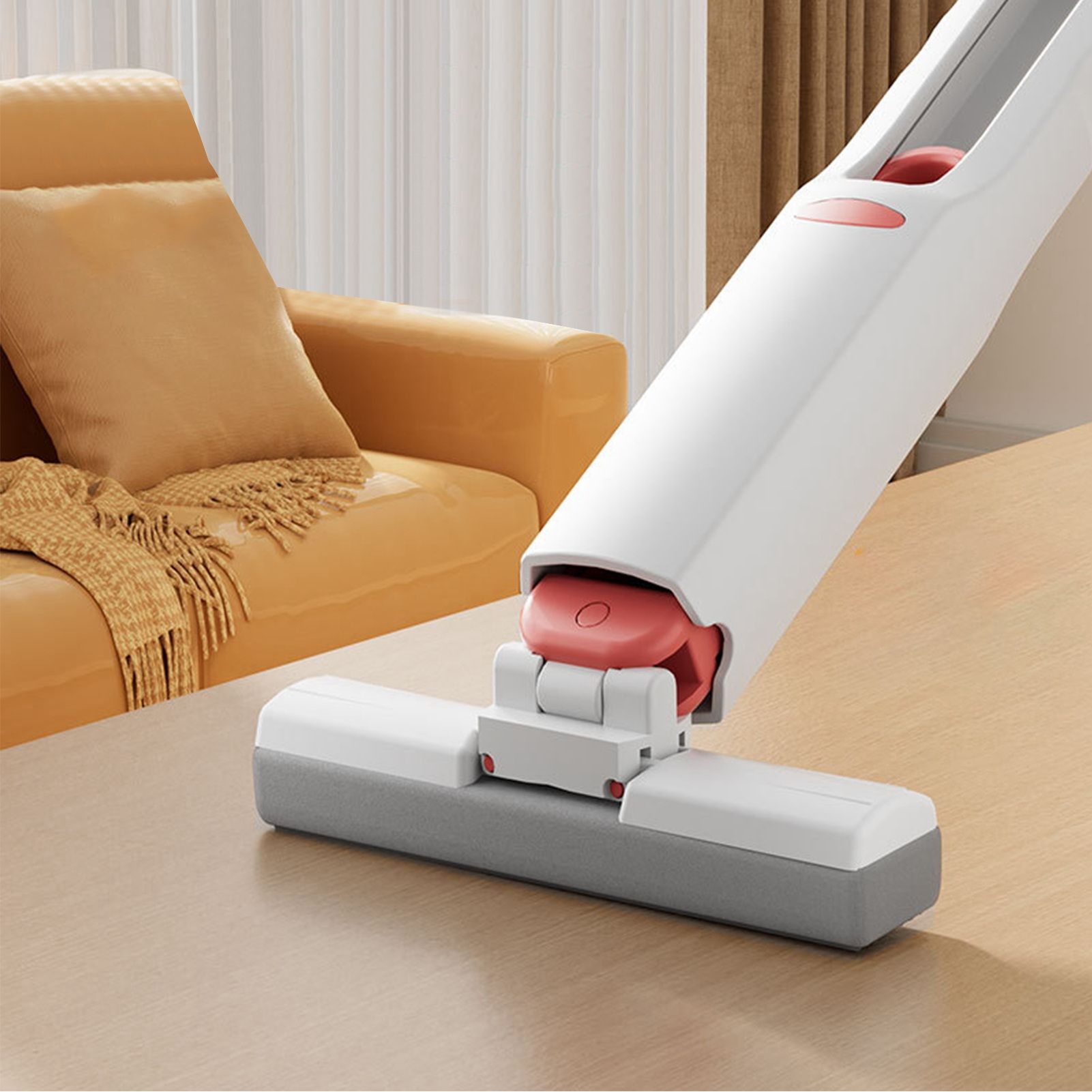 Mini Mop Rotating Strong Absorbent Hand Wash Free Self Squeeze Widely Used Sponge Mop with 2 Heads for Family Office - Image 6