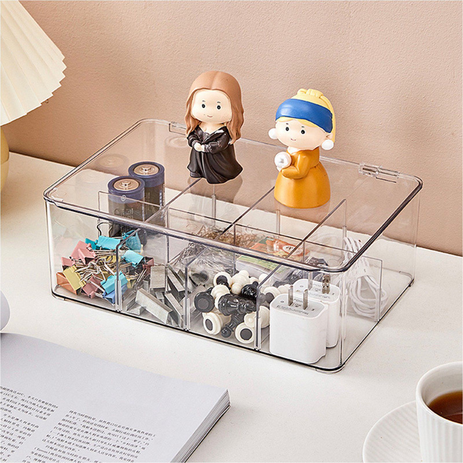 Coffee Condiment Organizer PET Detachable Transparency Baffle Tea Bag Packet Organizers for Coffee Tea Sock Storage - Image 6