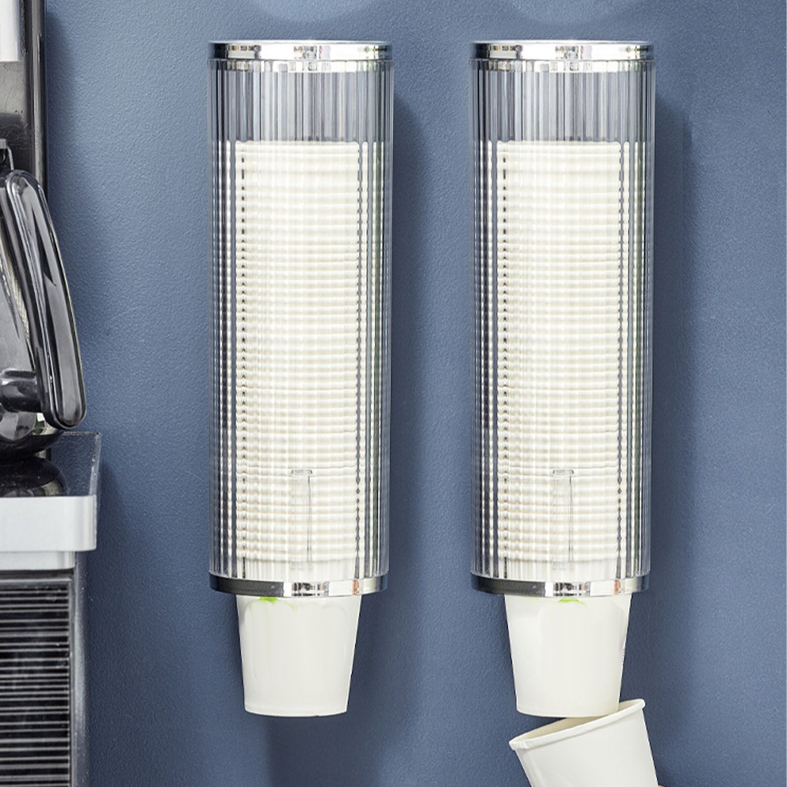 Plastic Disposable Paper Cups Dispenser Wall Mount Pull Type Water Cooler Cup Dispenser Automatic Remover Cup Holder for Home Hospital Gym Office - Image 7