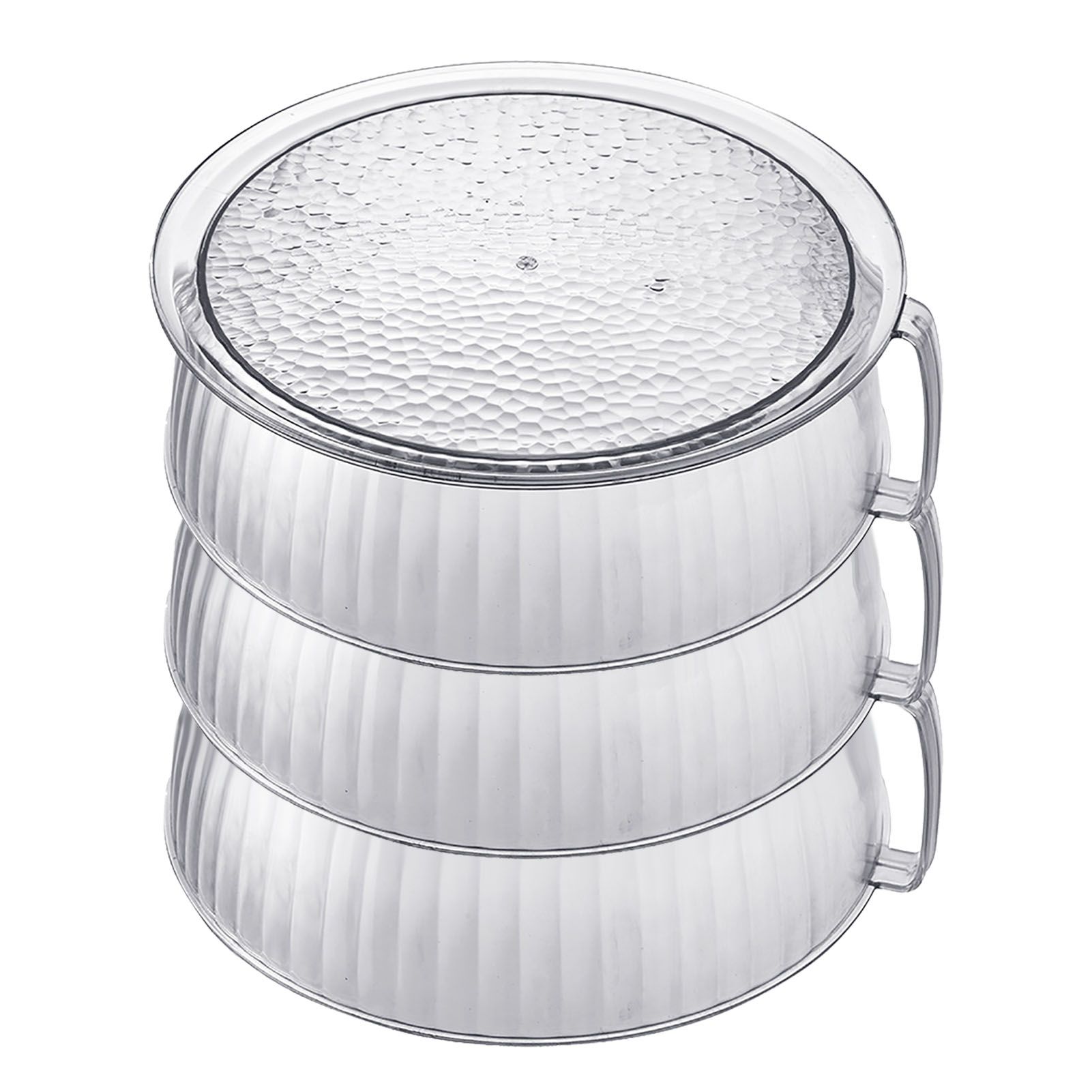 Multilayer Food Cover Multifunctional Transparent Food Cover Fresh Keeping Insulated Dish Cover for Kitchen Dining Table 3 Layers - Image 1