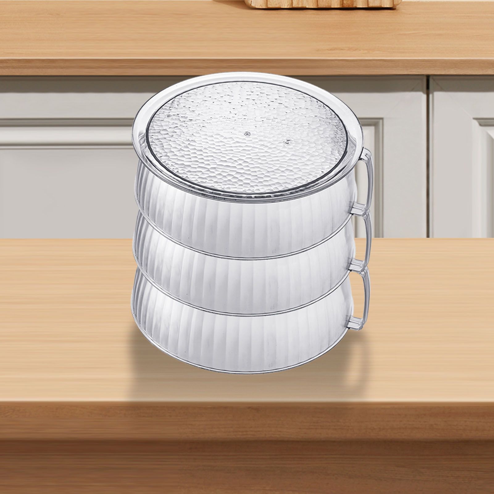 Multilayer Food Cover Multifunctional Transparent Food Cover Fresh Keeping Insulated Dish Cover for Kitchen Dining Table 3 Layers - Image 8