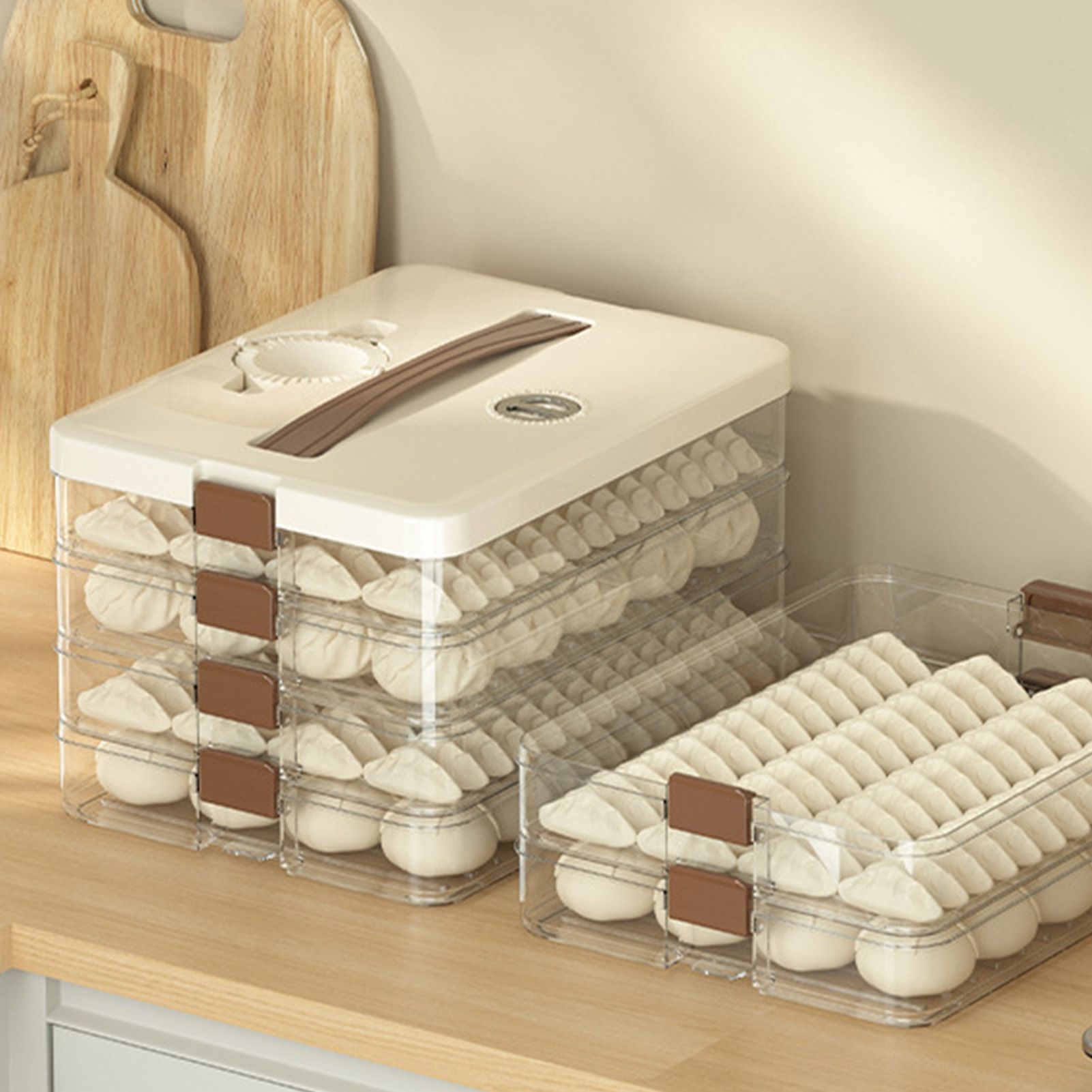 Dumpling Storage Box Large Capacity Multi Layer Transparent Plastic Airtight Food Container Kitchen Supplies 4 Layers - Image 5