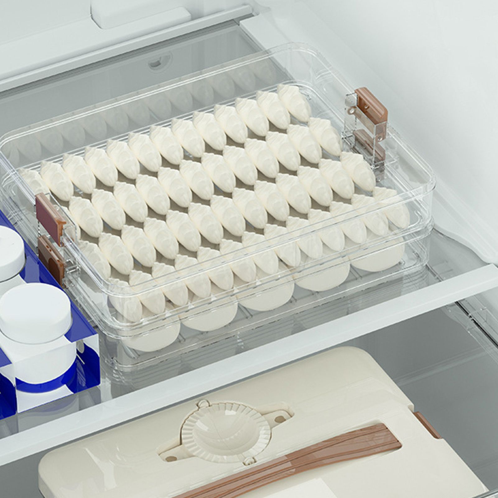 Dumpling Storage Box Large Capacity Multi Layer Transparent Plastic Airtight Food Container Kitchen Supplies 4 Layers - Image 7