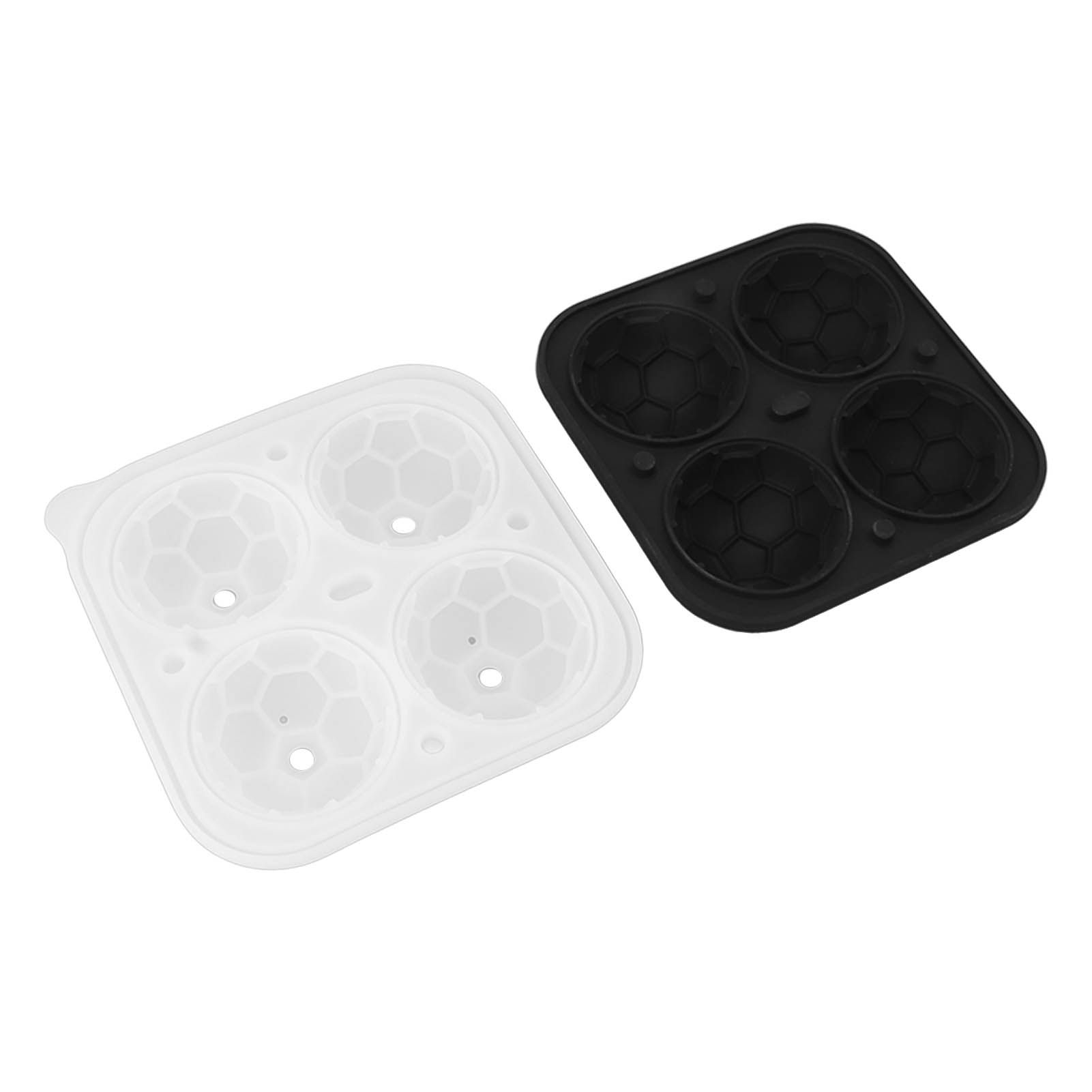 2Pcs Silicone Ice Cube Molds Fun Shapes Round Sphere Ball Mold for Whiskey Cocktails Game Day Soccer - Image 3