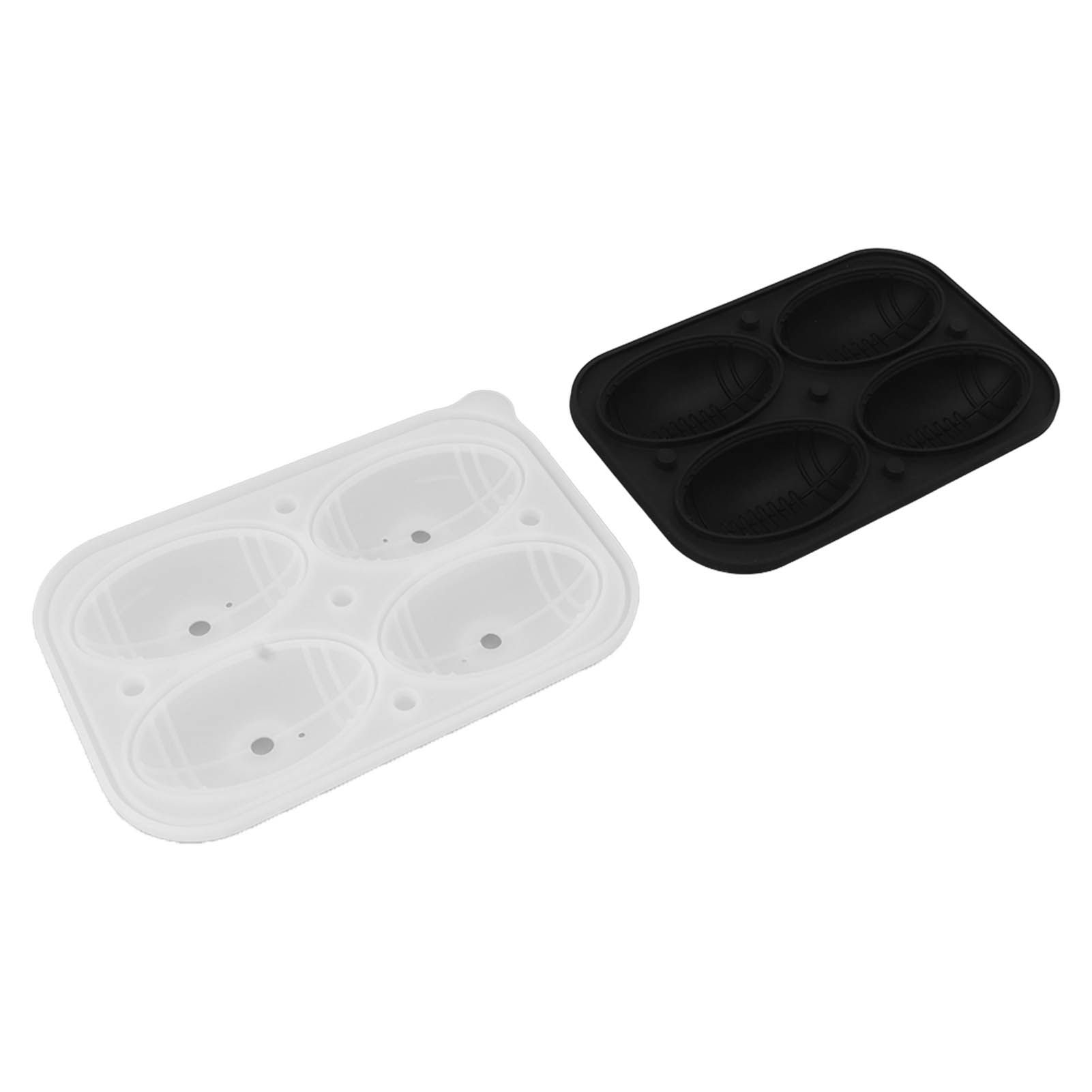 2Pcs Silicone Ice Cube Molds Fun Shapes Round Sphere Ball Mold for Whiskey Cocktails Game Day Rugby - Image 3