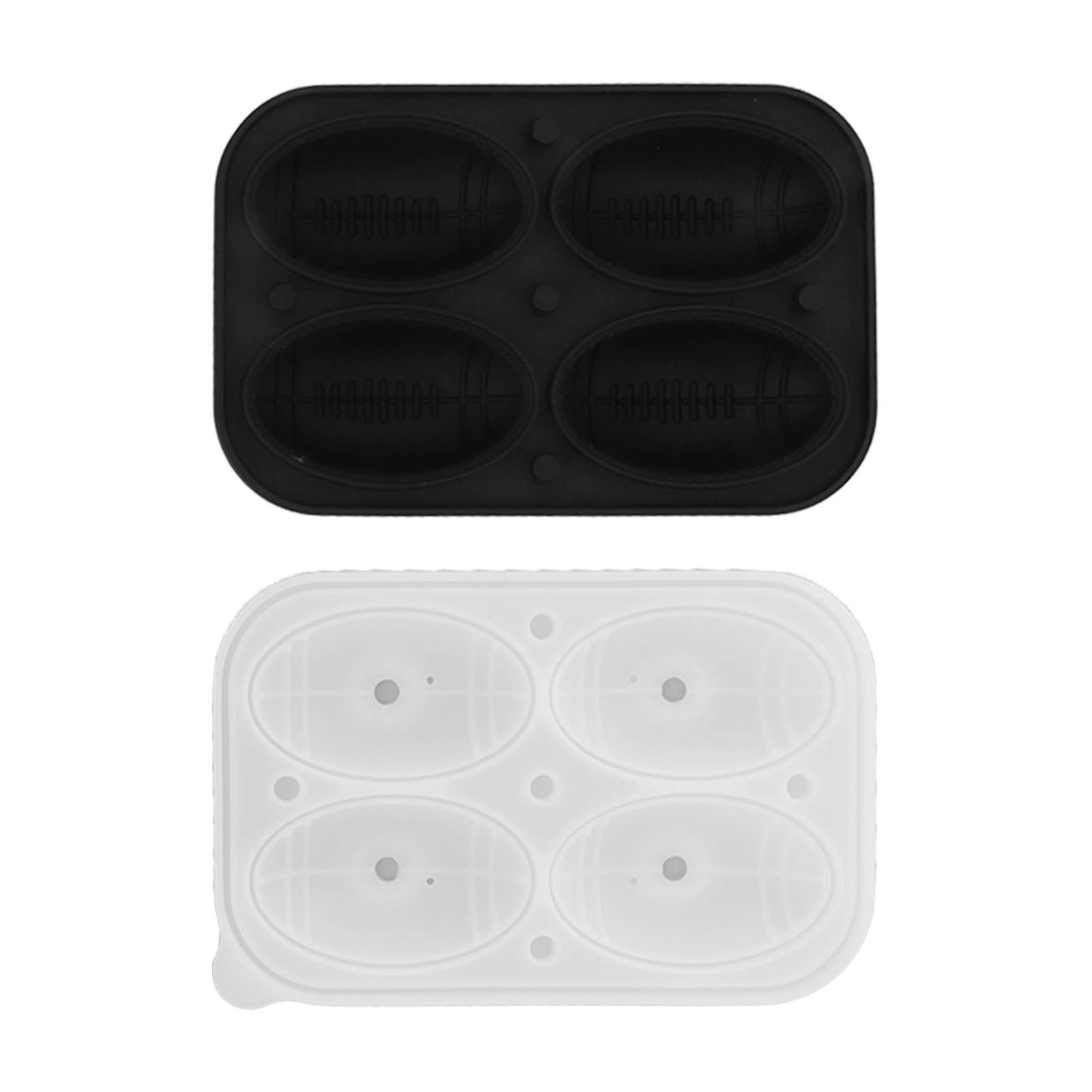 2Pcs Silicone Ice Cube Molds Fun Shapes Round Sphere Ball Mold for Whiskey Cocktails Game Day Rugby - Image 4