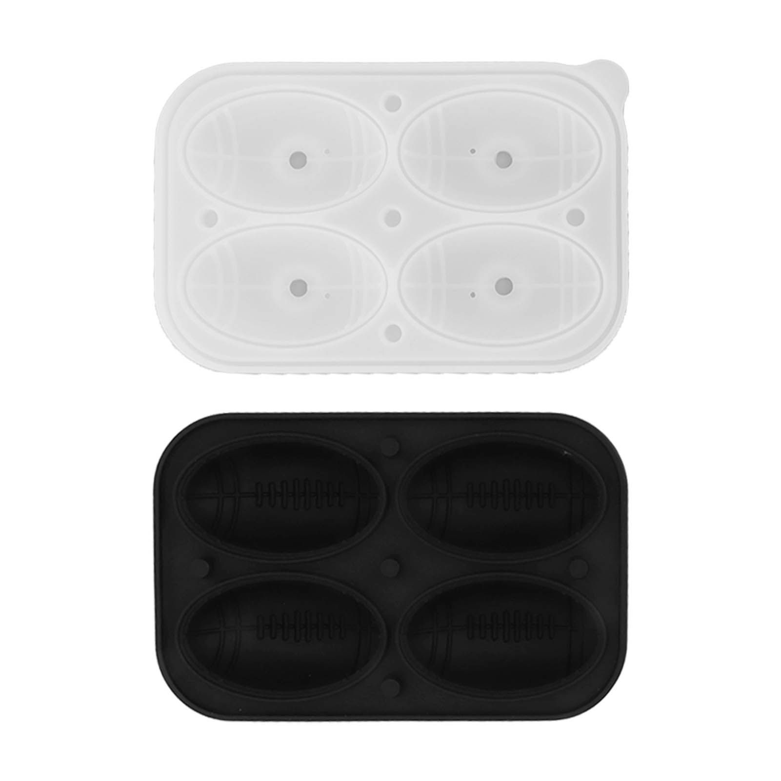 2Pcs Silicone Ice Cube Molds Fun Shapes Round Sphere Ball Mold for Whiskey Cocktails Game Day Rugby - Image 5