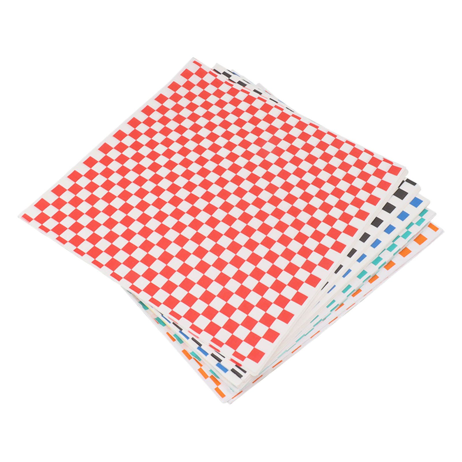 240 Sheets Checkered Dry Waxed Deli Paper Sheets Grease Resistant Food Basket Liners Deli Wrap Wax Paper Sheets for Sandwiches - Image 2