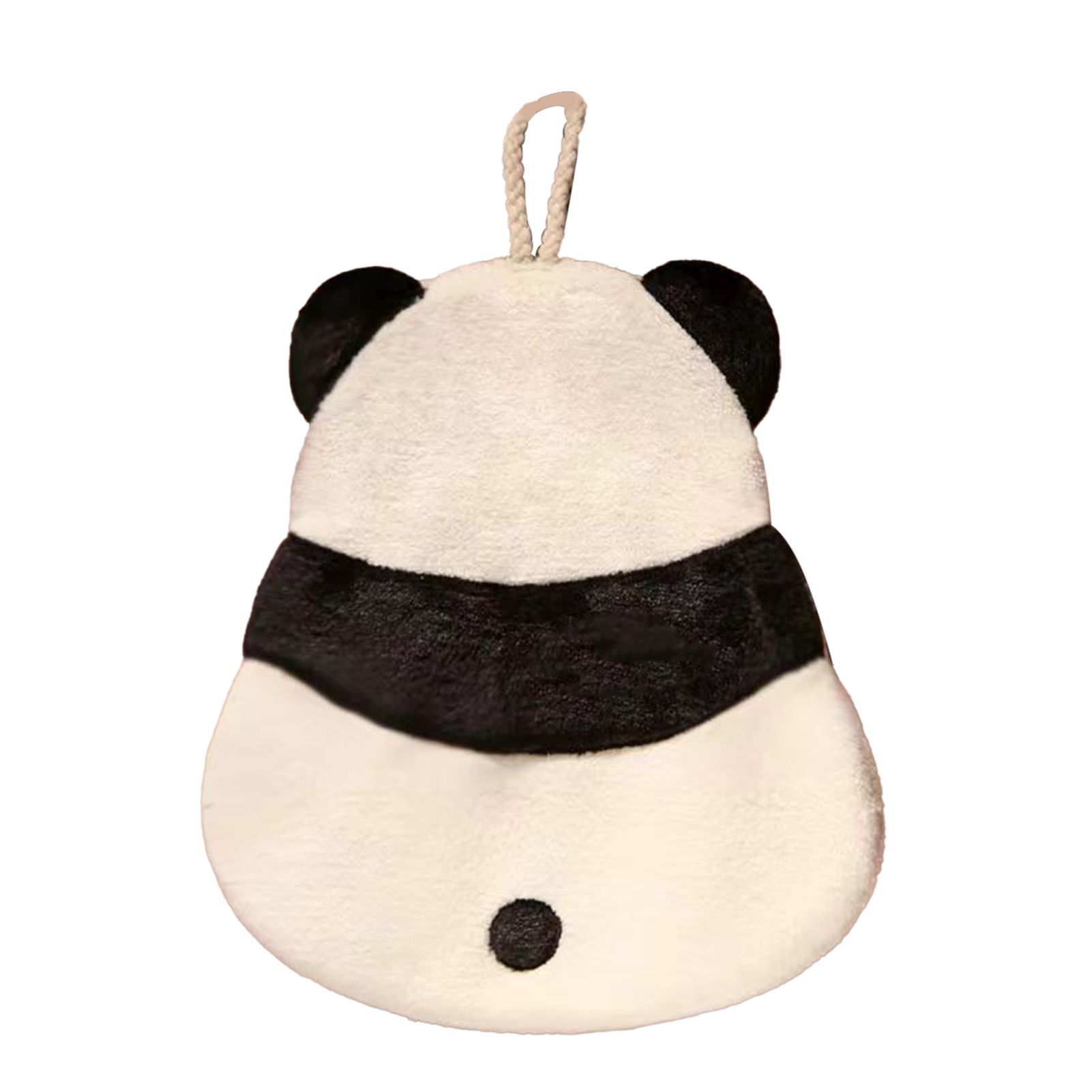 Hand Towel Thickened Cute Cartoon Animal Pattern Absorbent Hanging Kitchen Towel for Kids Home Panda Pattern - Image 1