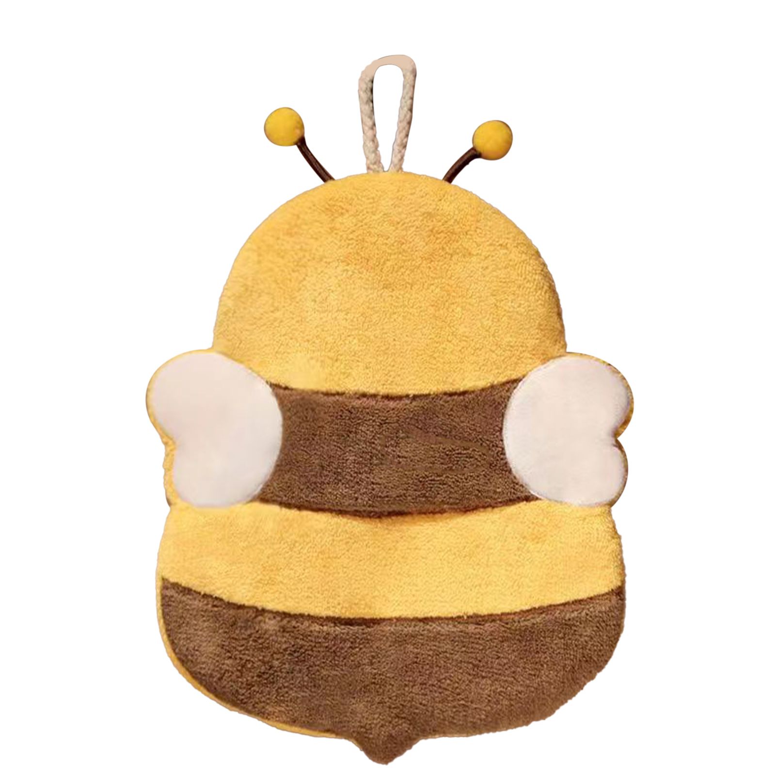 Hand Towel Thickened Cute Cartoon Animal Pattern Absorbent Hanging Kitchen Towel for Kids Home Bee Pattern - Image 1