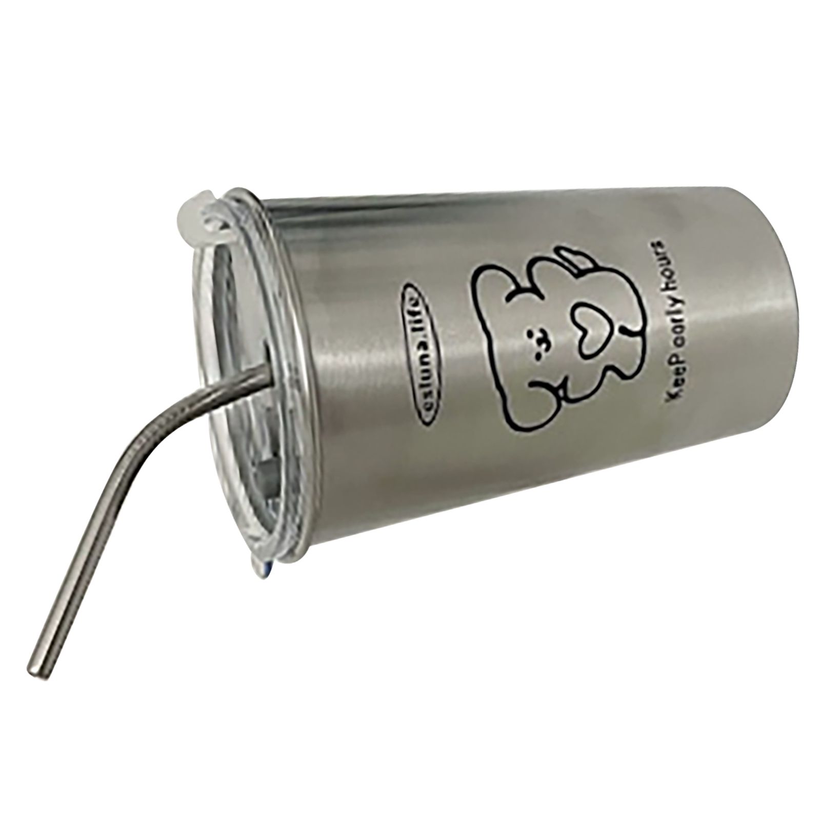 Stainless Steel Cold Tumbler 500ml with Metal Straws Lid Iced Coffee Travel Mug for Coffee Water Tea Loving Dog - Image 4