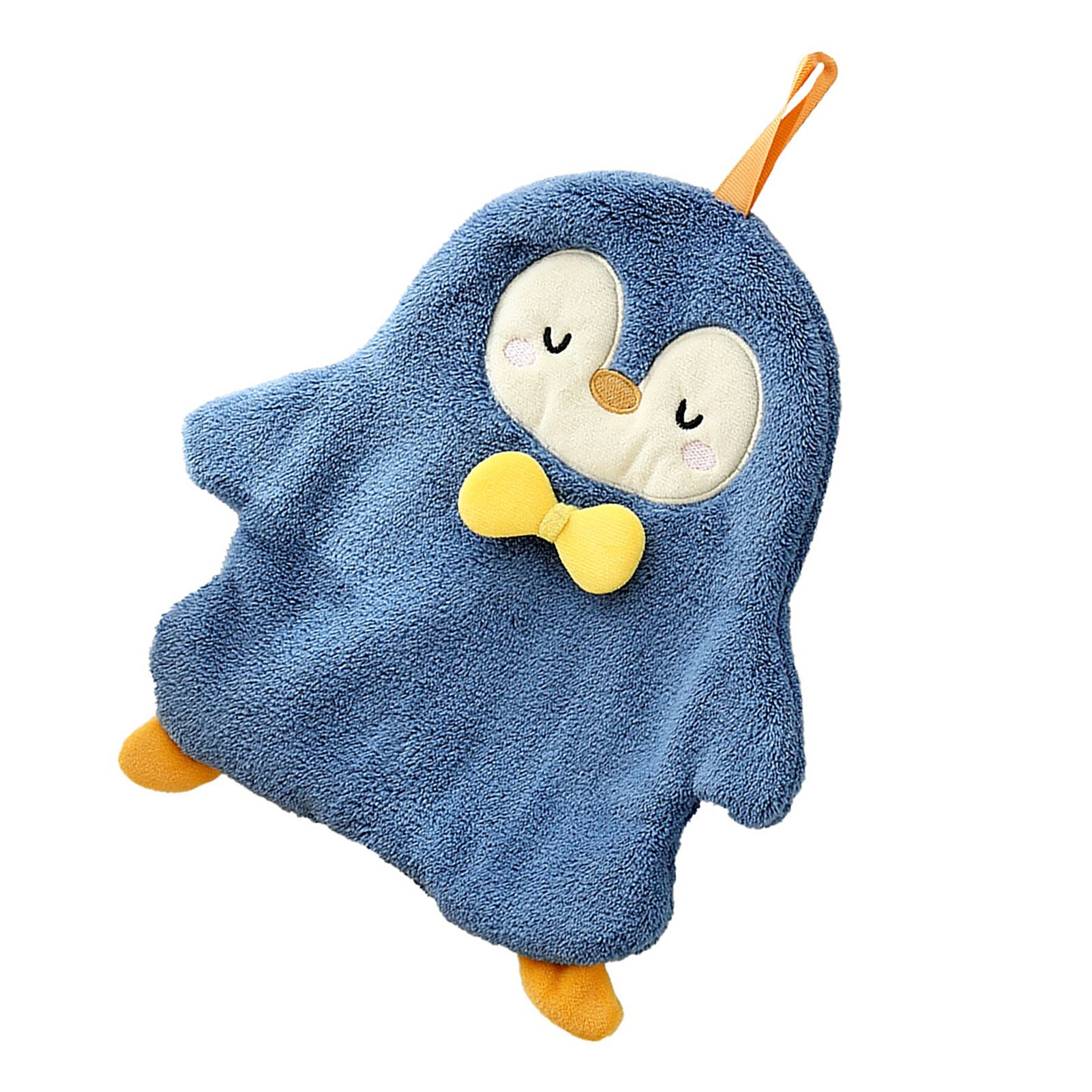 Animal Hand Towel Soft Cute Wall Mounted Dish Cloth Hand Dry Towel for Kitchen Bathroom Penguin - Image 3