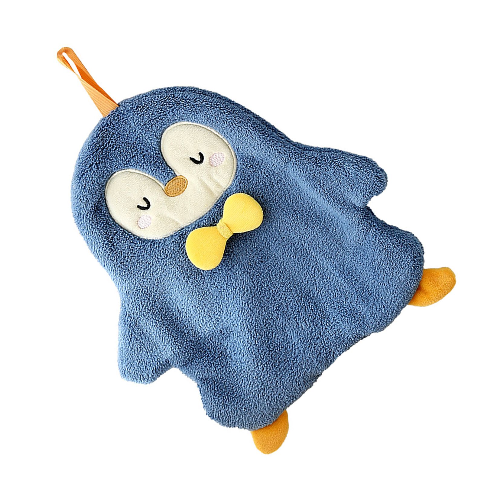 Animal Hand Towel Soft Cute Wall Mounted Dish Cloth Hand Dry Towel for Kitchen Bathroom Penguin - Image 4