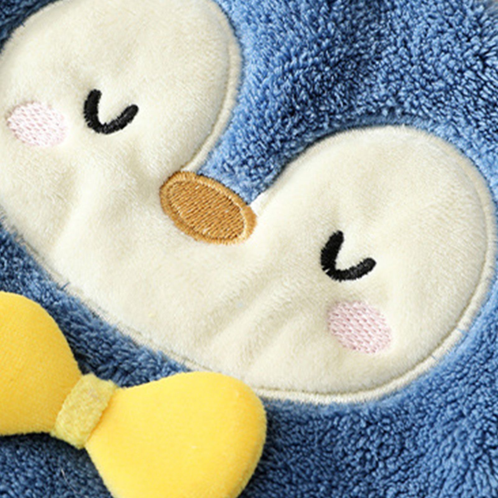Animal Hand Towel Soft Cute Wall Mounted Dish Cloth Hand Dry Towel for Kitchen Bathroom Penguin - Image 8