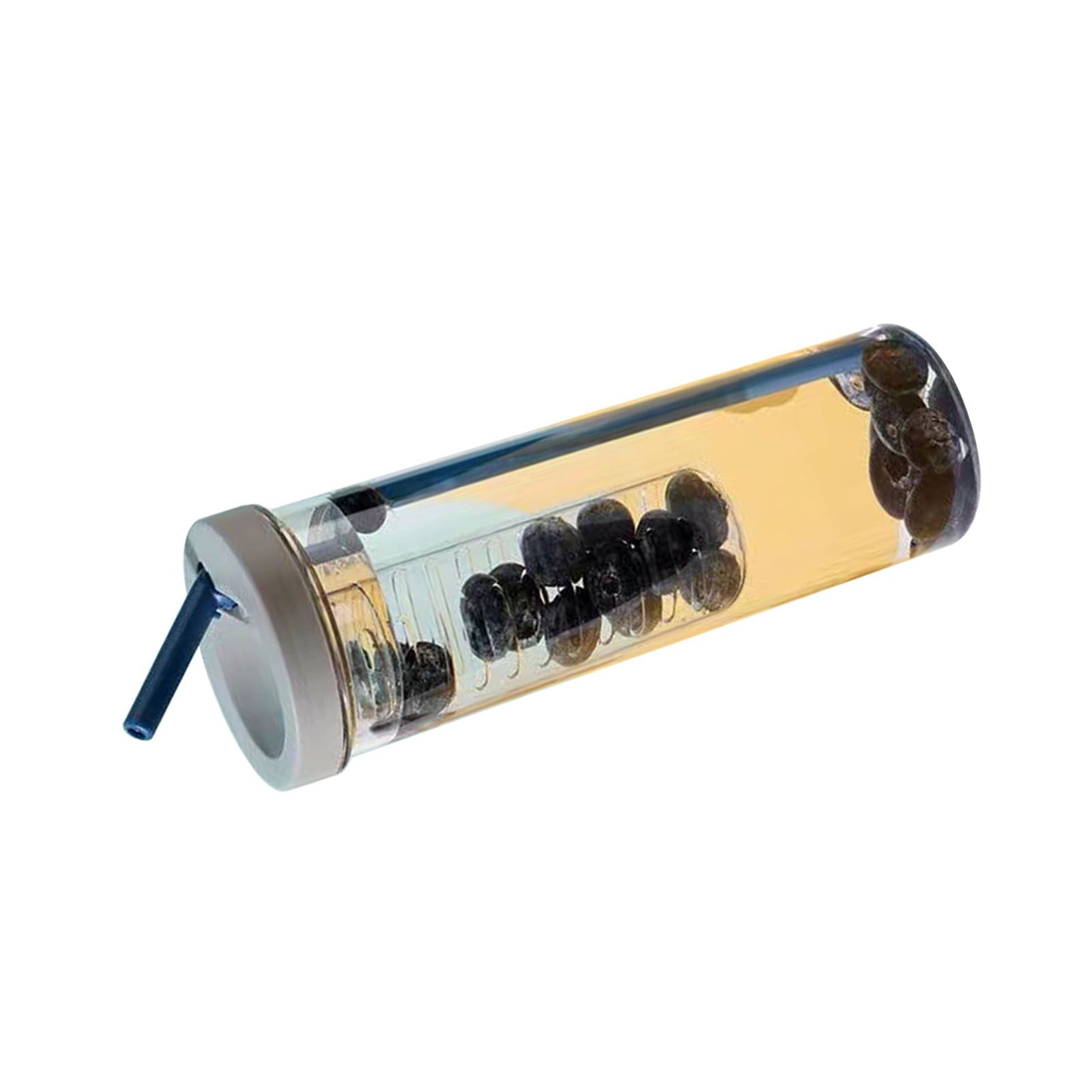 700ml Straw Cup Transparent Plastic Water Bottle with Straw Portable Juice Cup Drinking Bottle Gray - Image 3