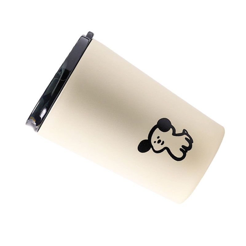 Insulated Cup Vacuum with Lid Frosted Stainless Steel Small Accompanying Thermal for Coffee Water Cute Puppy Pattern 360ml - Image 3