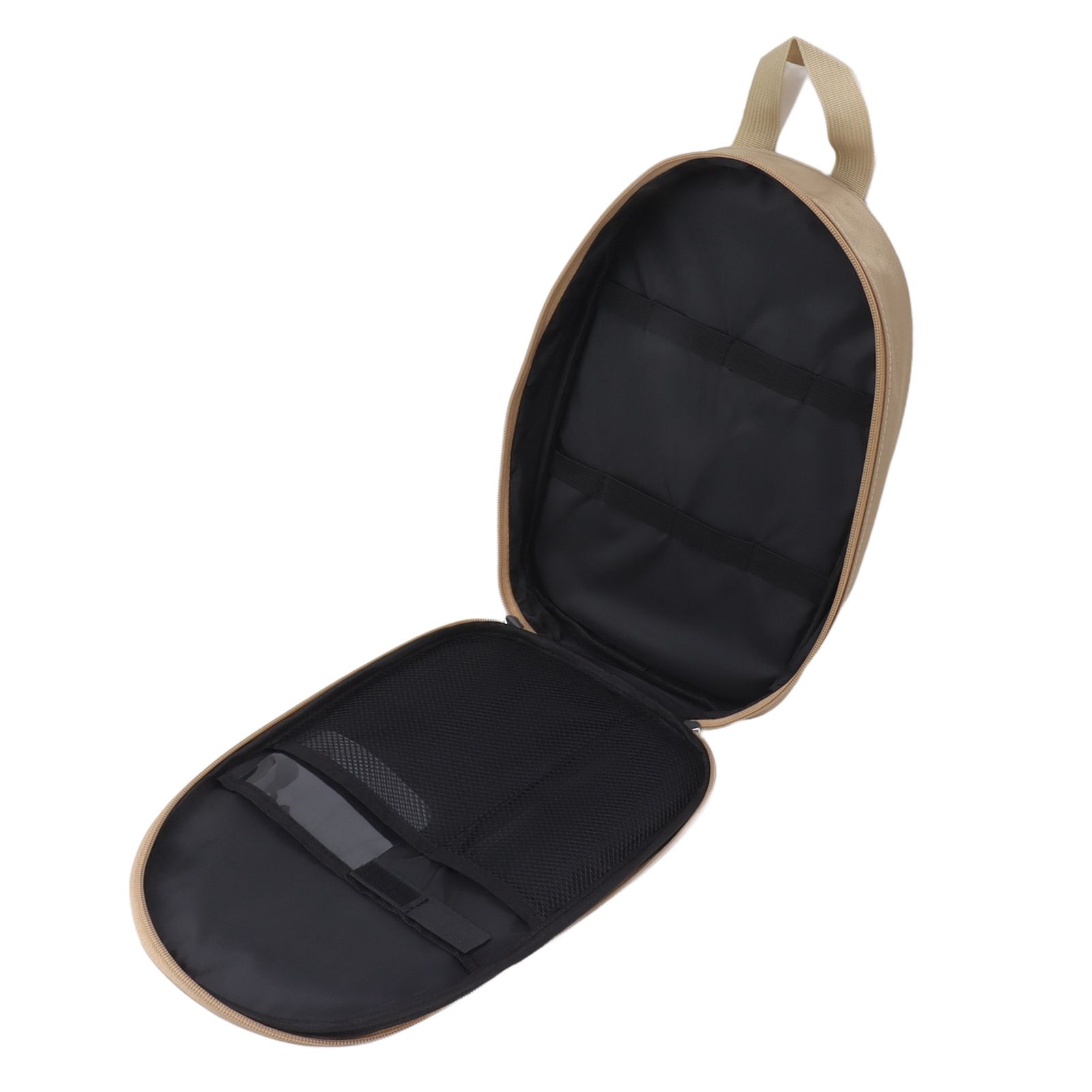 Camping Travel Cooking Utensils Bag Travel Cookware Pouch Bag with Handle for BBQ Camp Cookware Kitchen Kit Khaki - Image 8