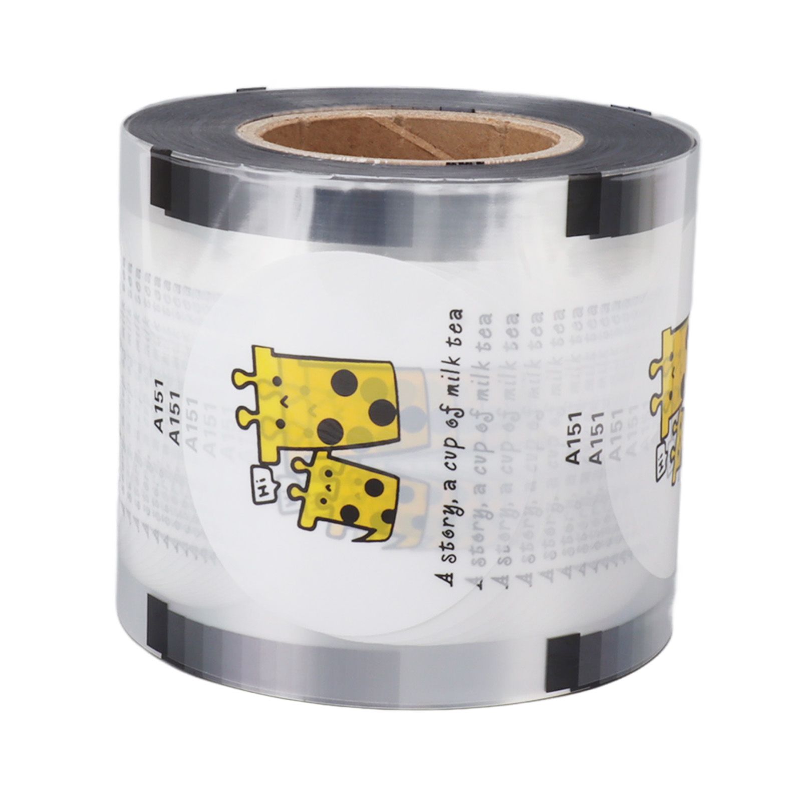 Cup Sealer Film 2000PCS Per Roll CPP Cute Giraffe Pattern Milk Tea Cup Sealing Film for Plastic and Paper Cup 90 to 95mm - Image 1