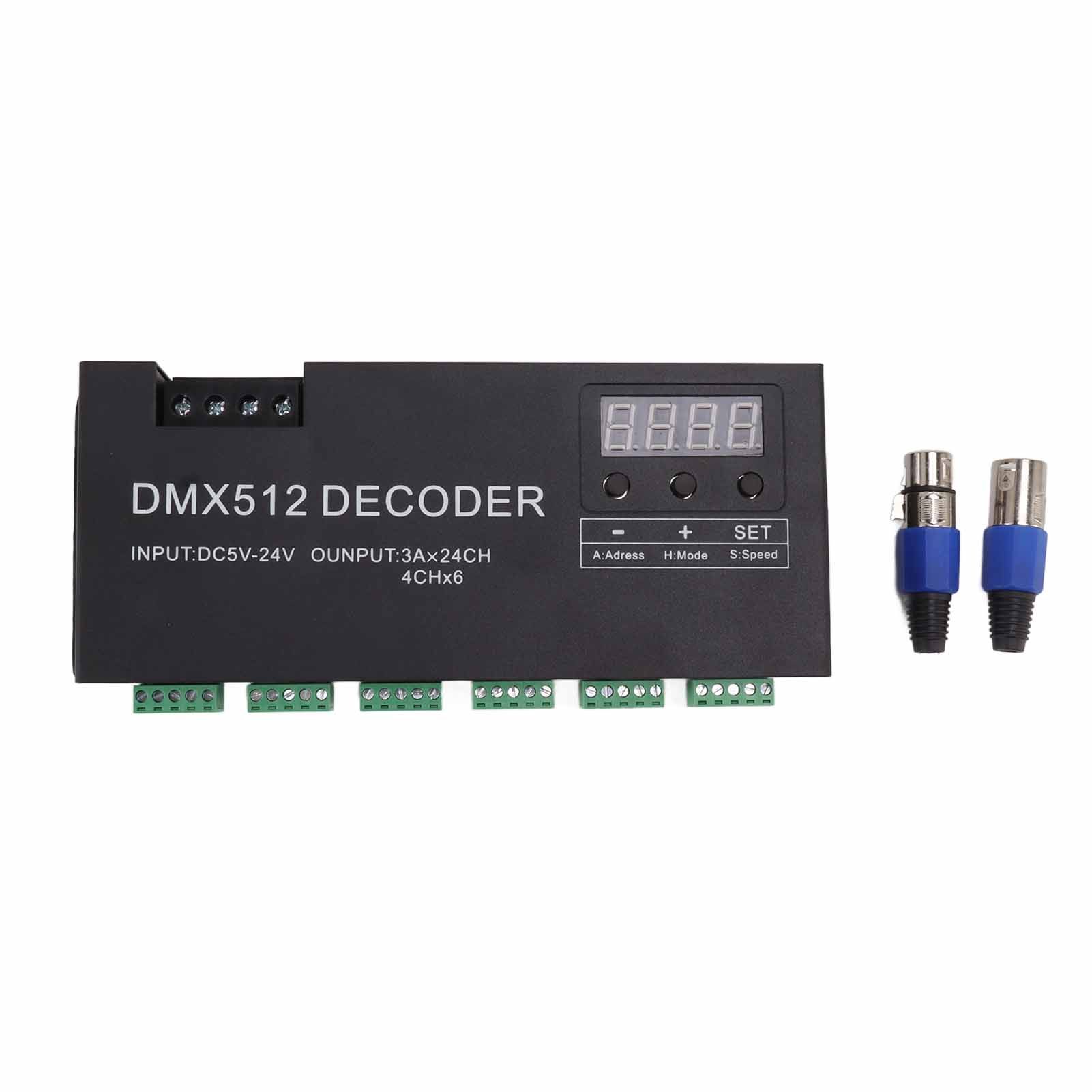 24 Channel DMX Decoder Digital Display RGBW DMX512 Dimming Driver LED Controller for Stage Bar DC5V‑24V - Image 1