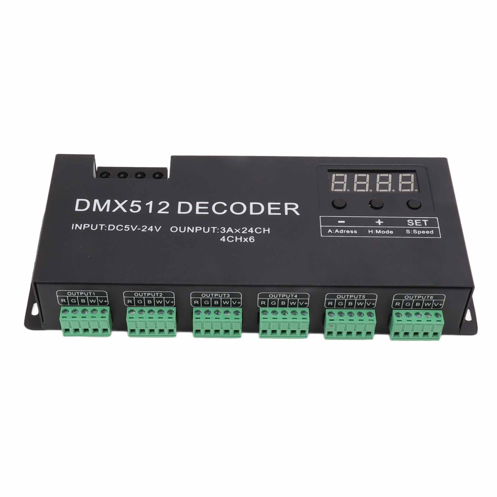 24 Channel DMX Decoder Digital Display RGBW DMX512 Dimming Driver LED Controller for Stage Bar DC5V‑24V - Image 2