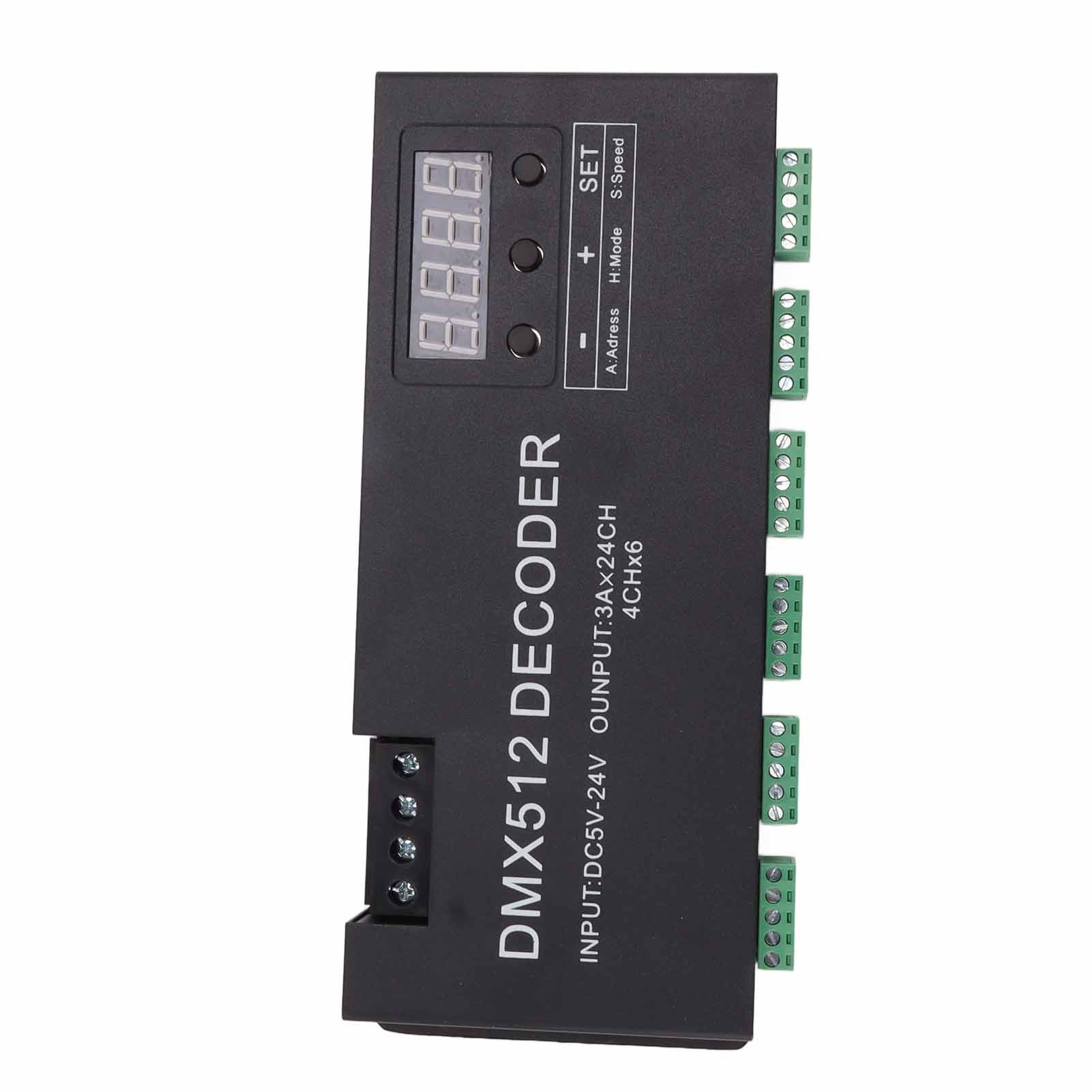 24 Channel DMX Decoder Digital Display RGBW DMX512 Dimming Driver LED Controller for Stage Bar DC5V‑24V - Image 3