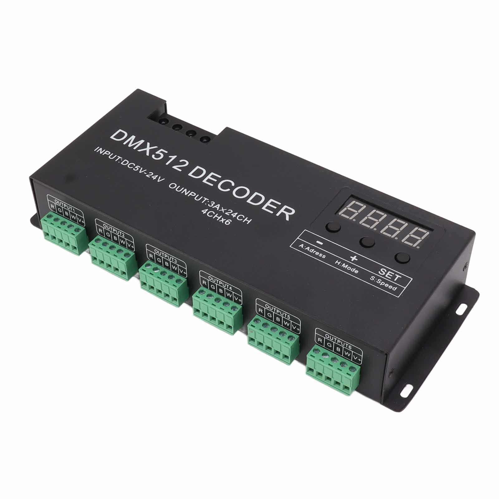 24 Channel DMX Decoder Digital Display RGBW DMX512 Dimming Driver LED Controller for Stage Bar DC5V‑24V - Image 4