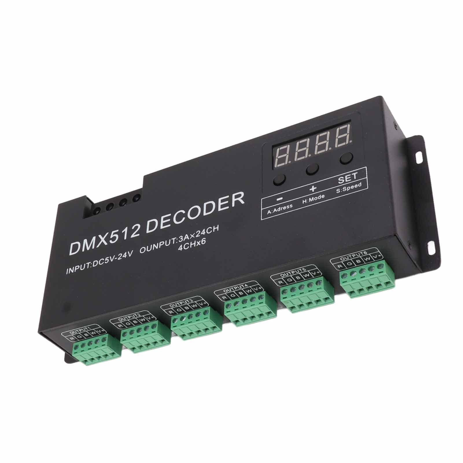 24 Channel DMX Decoder Digital Display RGBW DMX512 Dimming Driver LED Controller for Stage Bar DC5V‑24V - Image 6