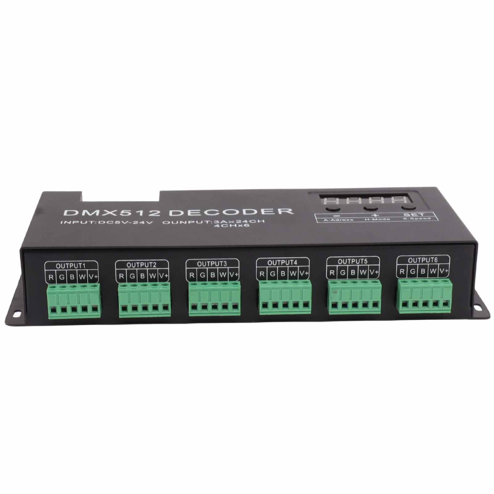 24 Channel DMX Decoder Digital Display RGBW DMX512 Dimming Driver LED Controller for Stage Bar DC5V‑24V - Image 7