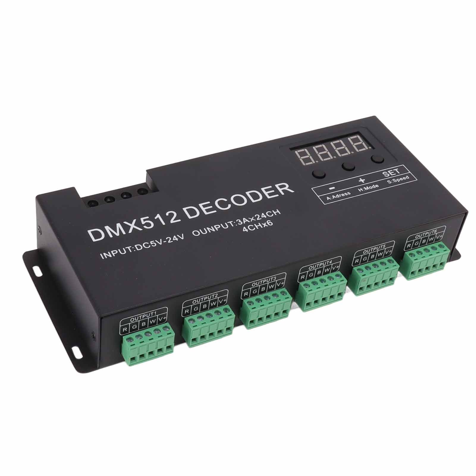 24 Channel DMX Decoder Digital Display RGBW DMX512 Dimming Driver LED Controller for Stage Bar DC5V‑24V - Image 8