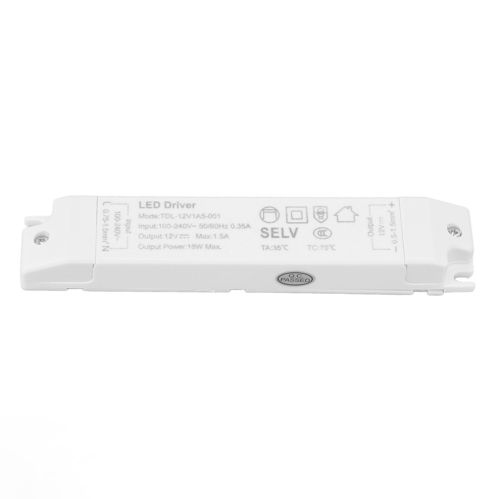 18W LED Transformer Driver DC12V 1.5A ABS Multi Protections LED Power Supply for Home AC100‑240V - Image 8