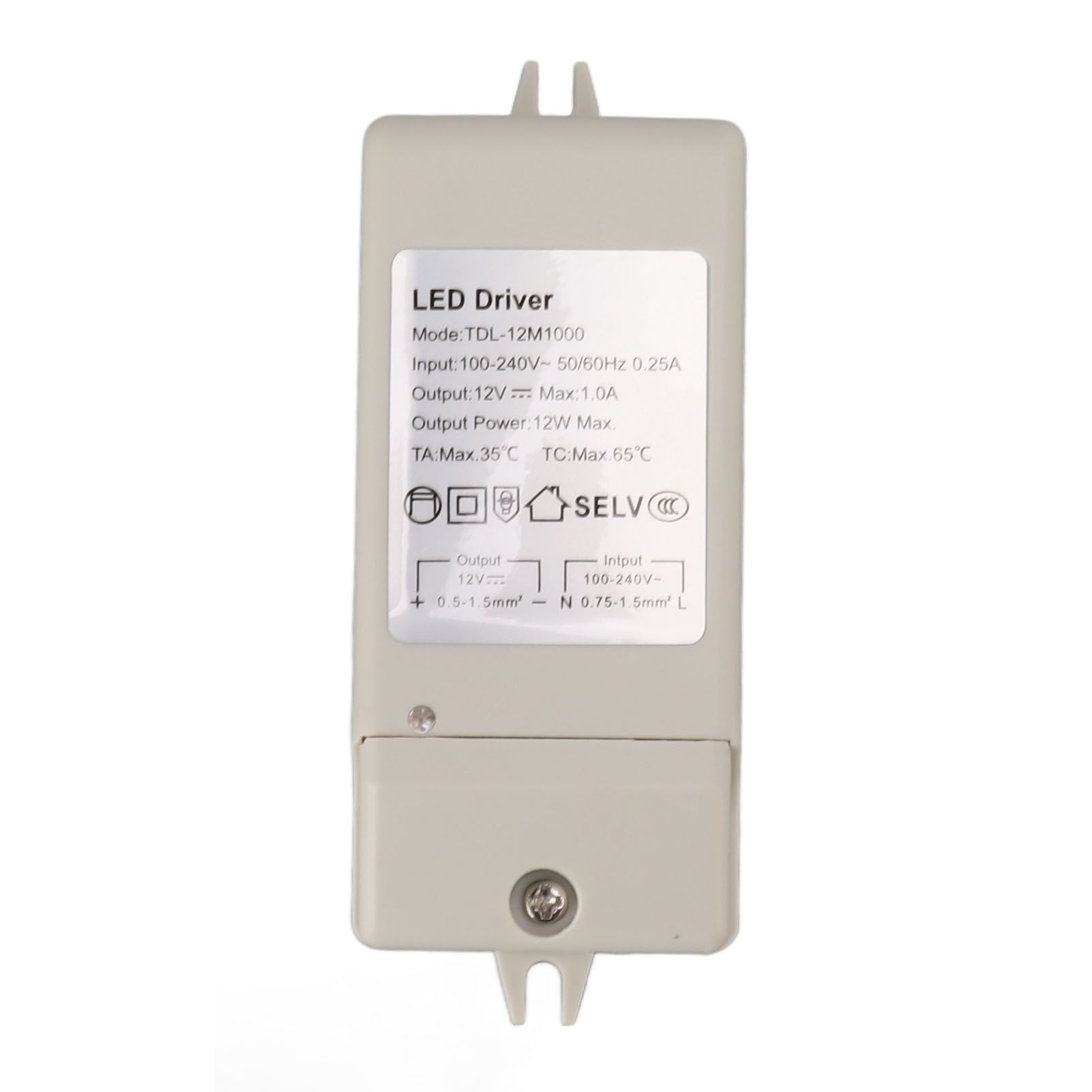 12W DC 12V 1A LED Driver LED Constant Current Drive Power Supply for LED Strip Light AC 100‑240V TDL 12M1000 - Image 1